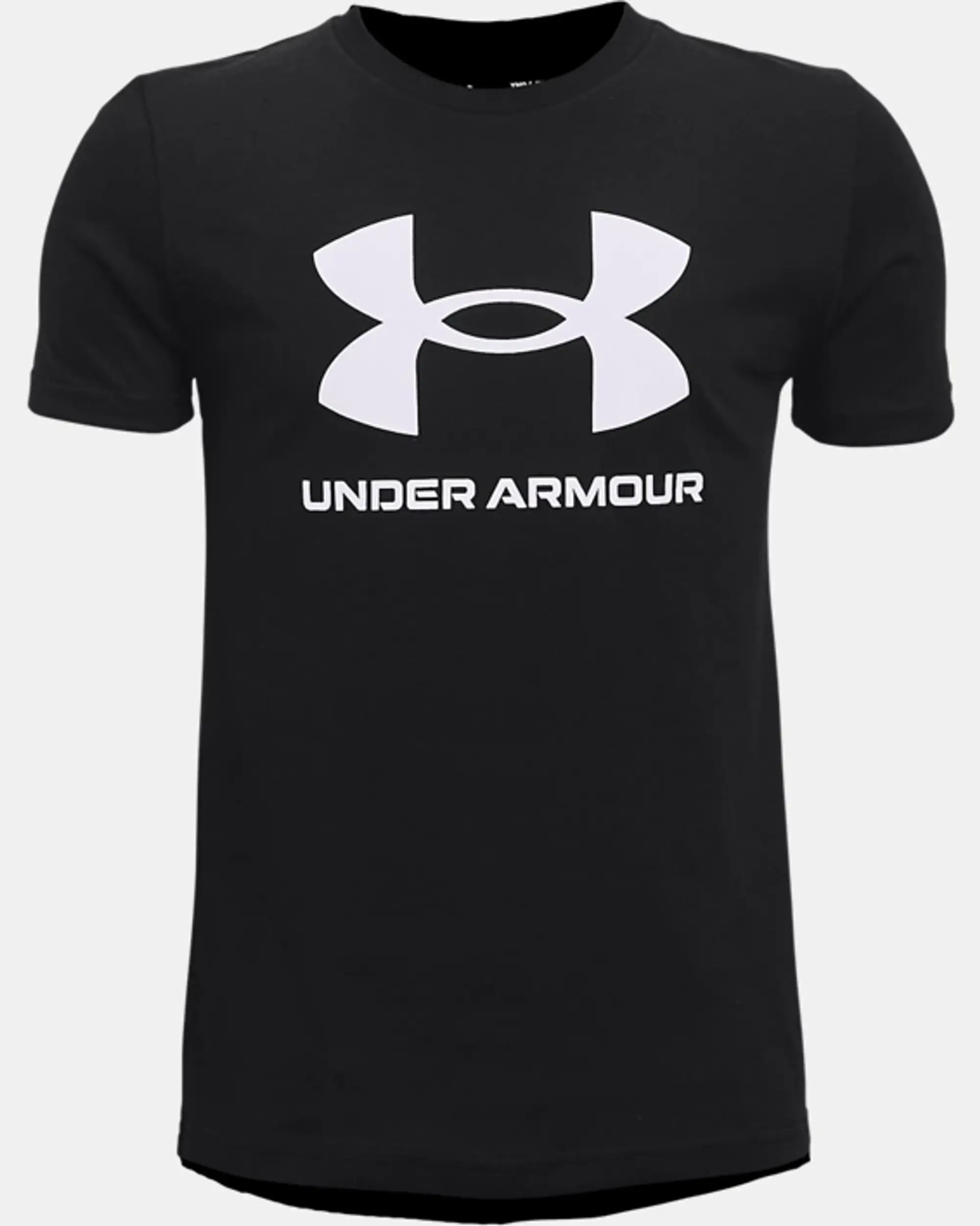 Boys'  Under Armour  Logo Short Sleeve Black / White YXL (63 - 67 in)