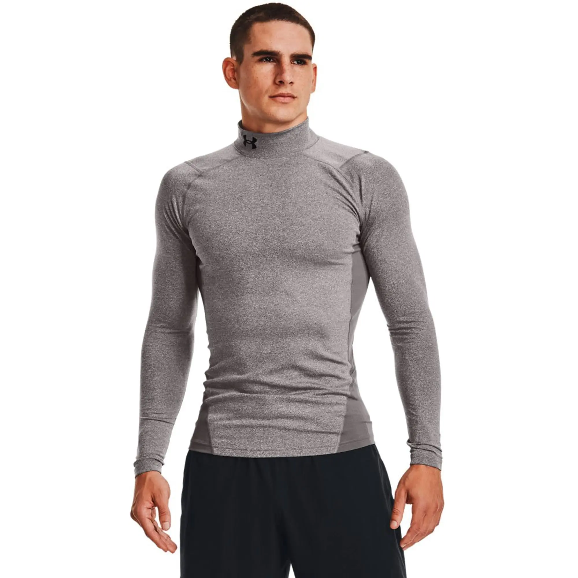 Under Armour Men's ColdGear® Compression Mock Charcoal Light Heather / Black XS