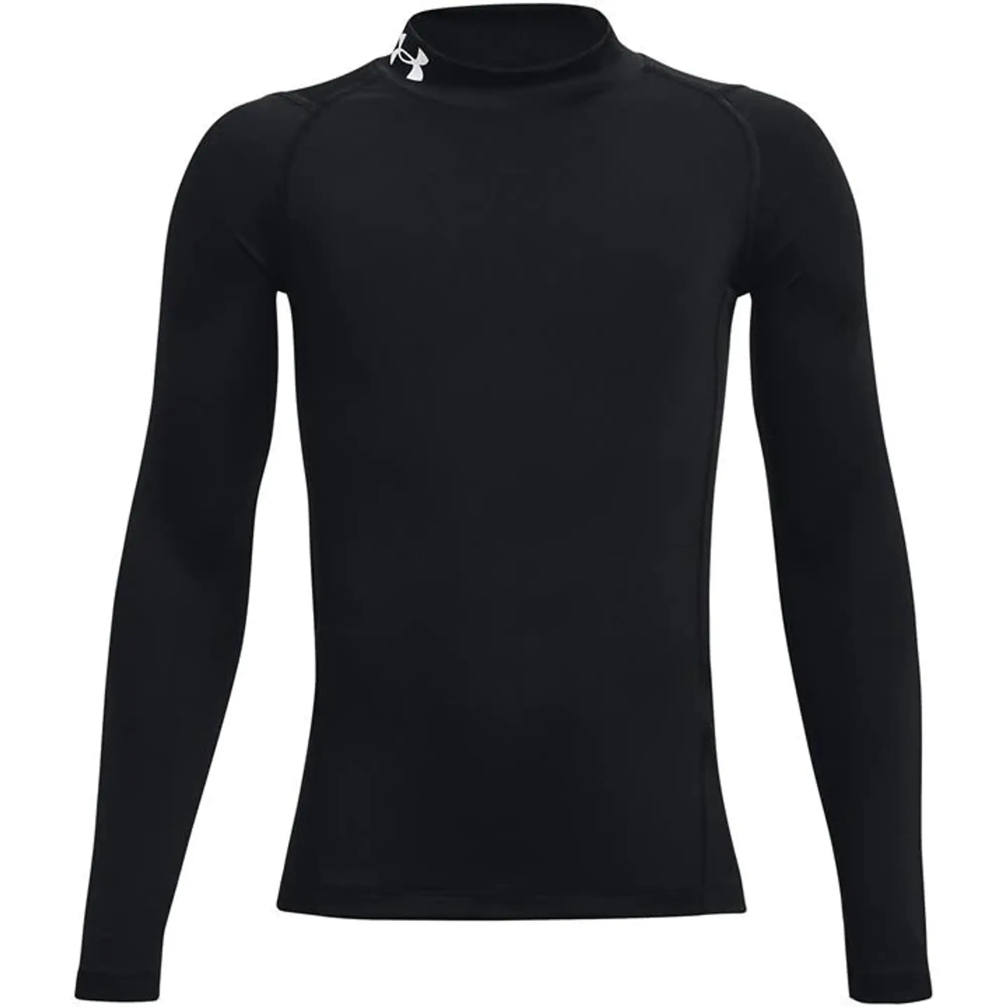 Under Armour Boys' HeatGear Mock Long Sleeve Black / White YXS (48 - 50 in)