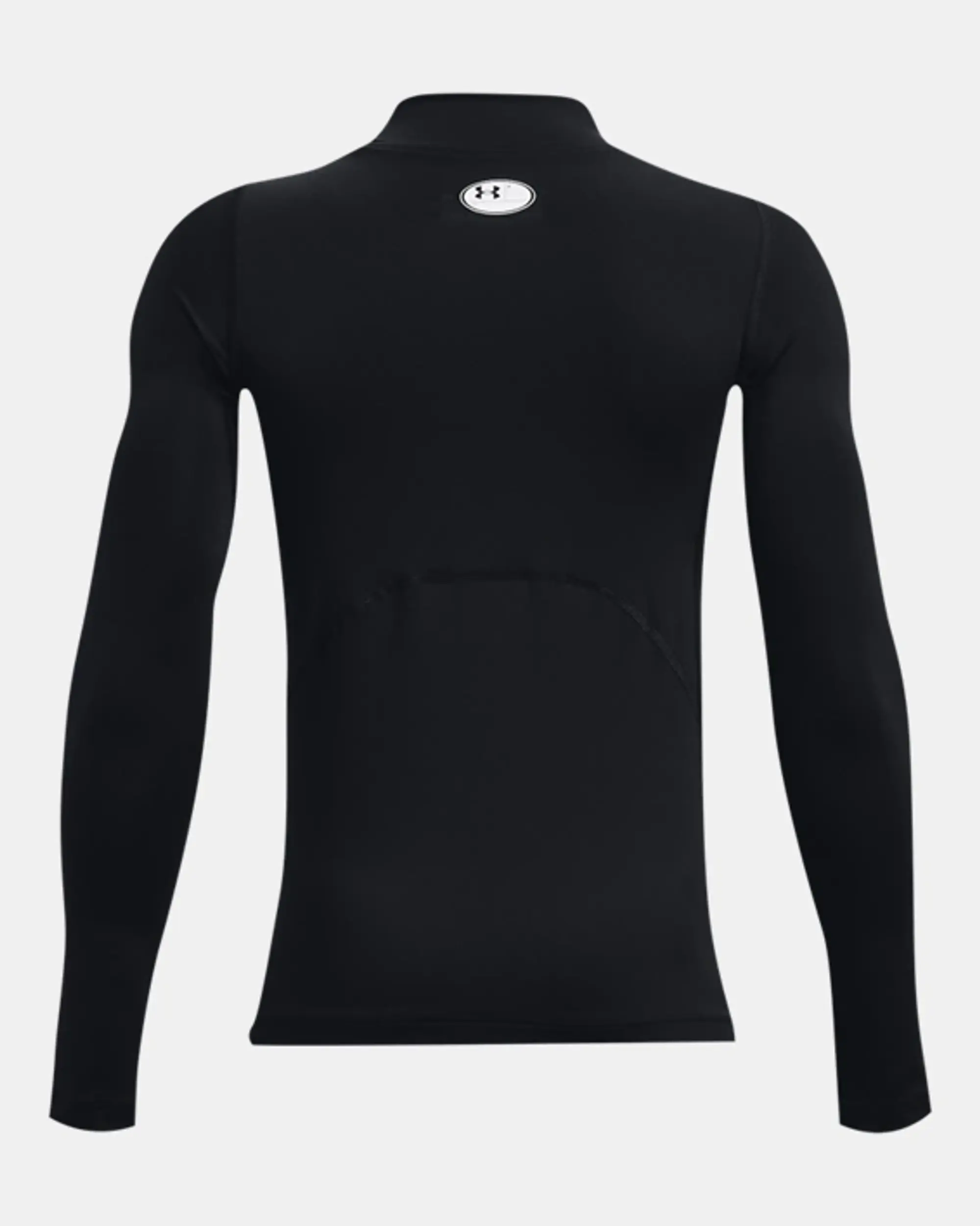 Under Armour Boys' HeatGear Mock Long Sleeve Black / White YXS (48 - 50 in)