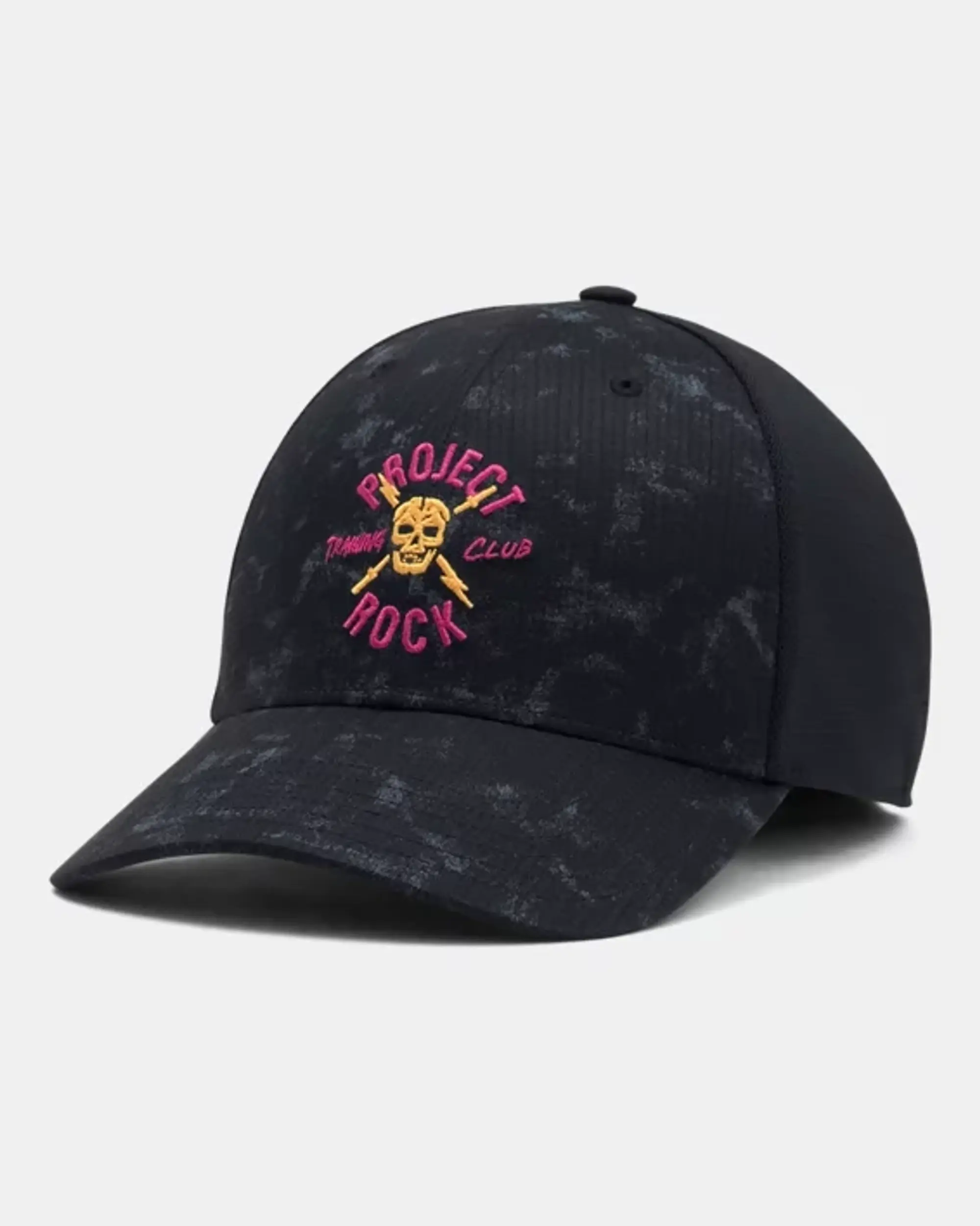 Under Armour Men's Project Rock Trucker Hat Downpour Gray / Black / Black OSFM