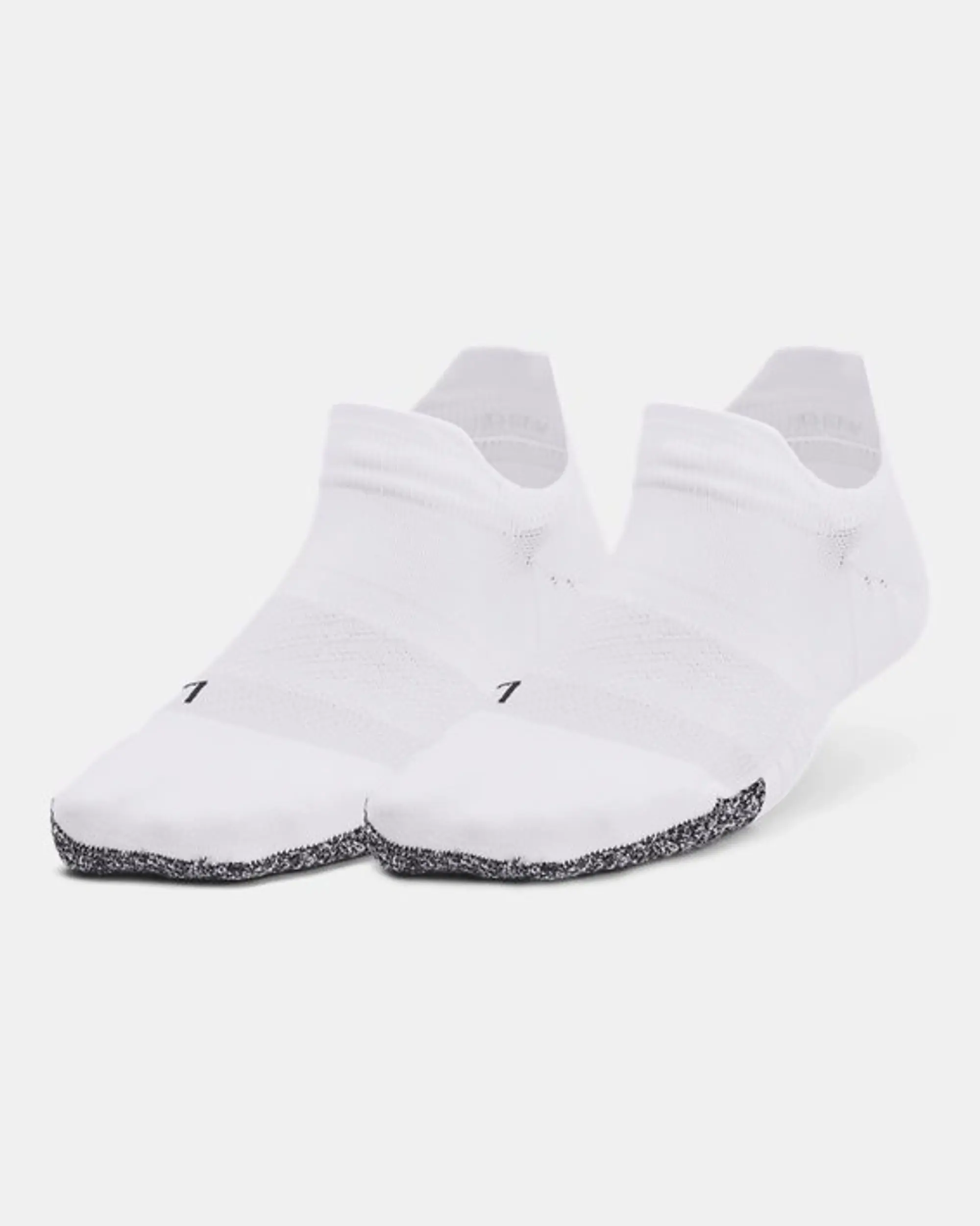 Under Armour Breathe 2 No Show Tab Socks 2pack - White