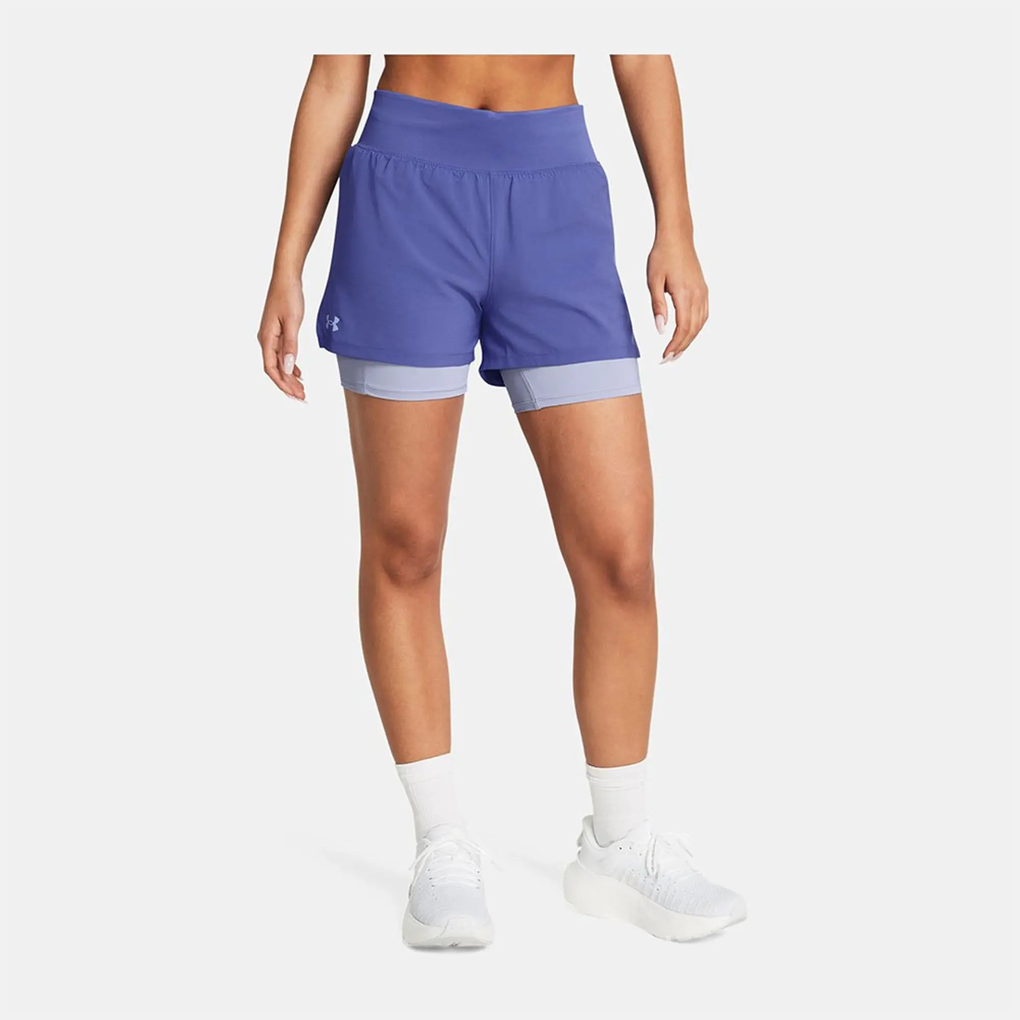 Under Armour Run Stamina 2-in-1 Shorts  - Purple