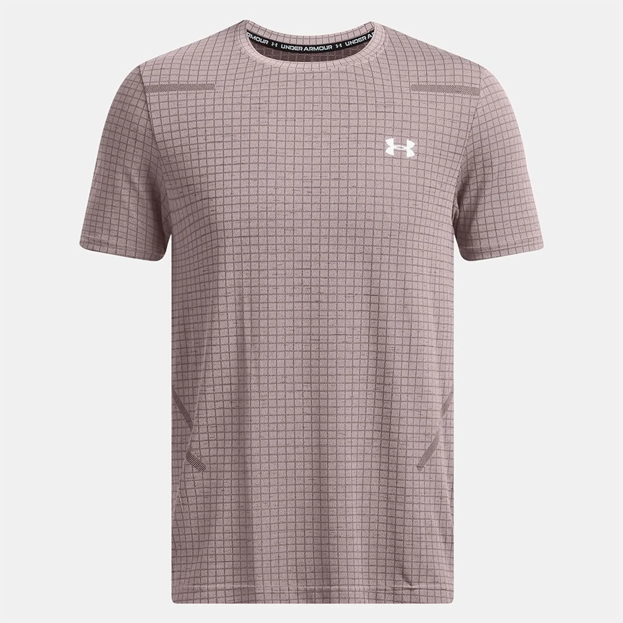 Men's  Under Armour  Seamless Grid Short Sleeve Tetra Gray / White XXL