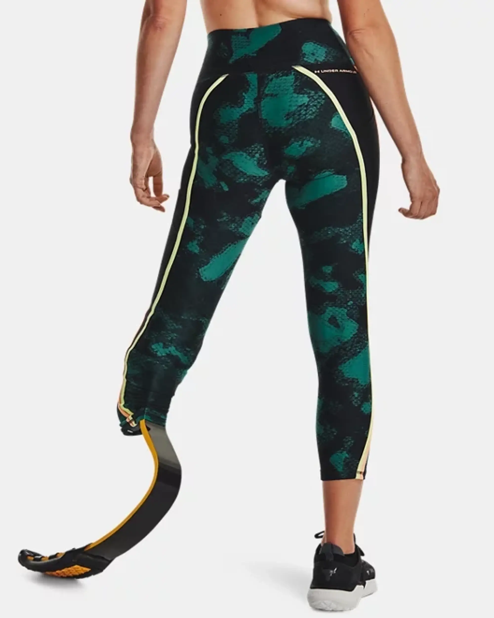 Under Armour Women's Project Rock HeatGear® Printed Ankle Leggings Coastal Teal / Orange Tropic / Orange Tropic XS