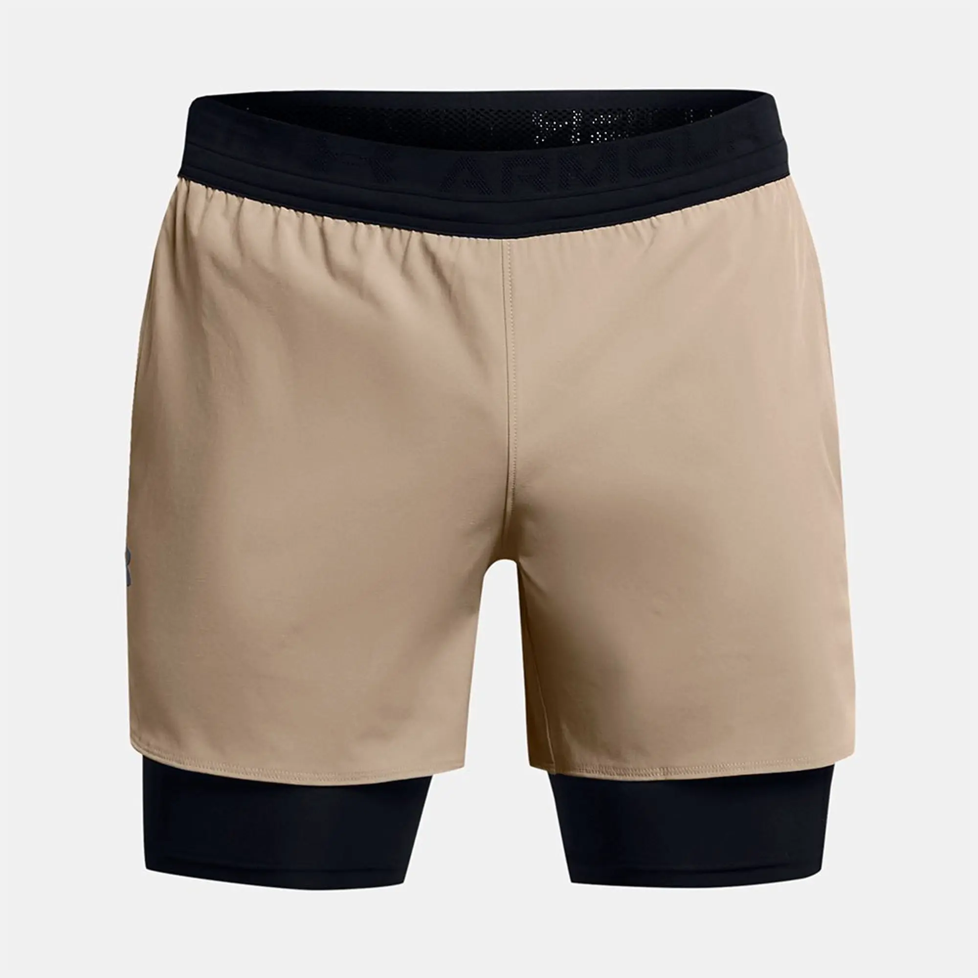 Men's  Under Armour  Vanish Elite 2-in-1 Shorts Timberwolf Taupe / Black / Black M