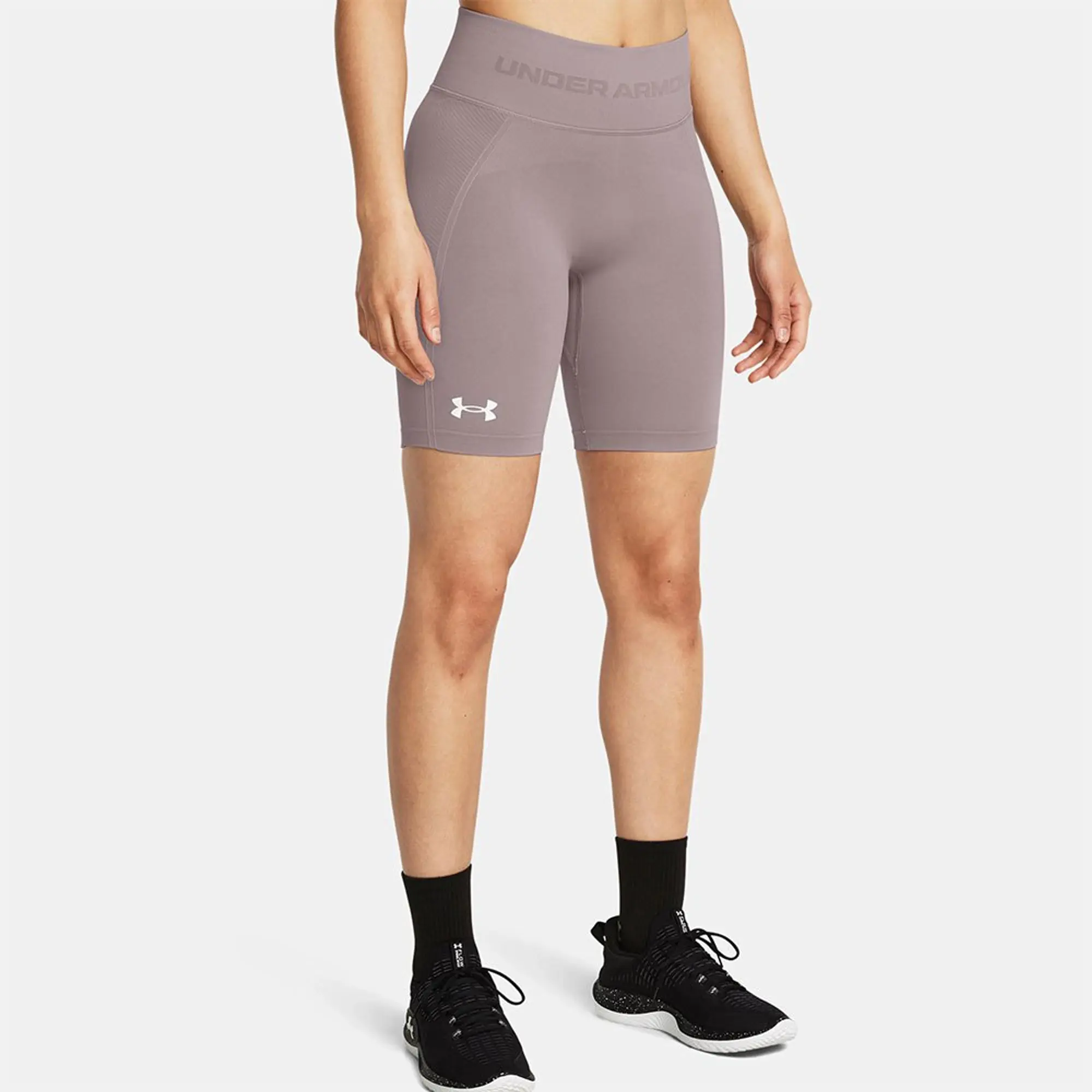 Women's  Under Armour  Train Seamless Shorts Tetra Gray / White M