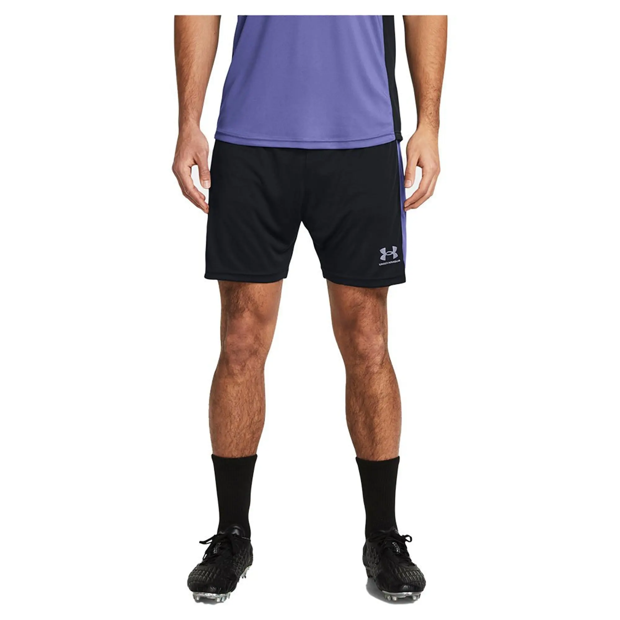 Men's  Under Armour  Challenger Knit Shorts Black / Celeste M