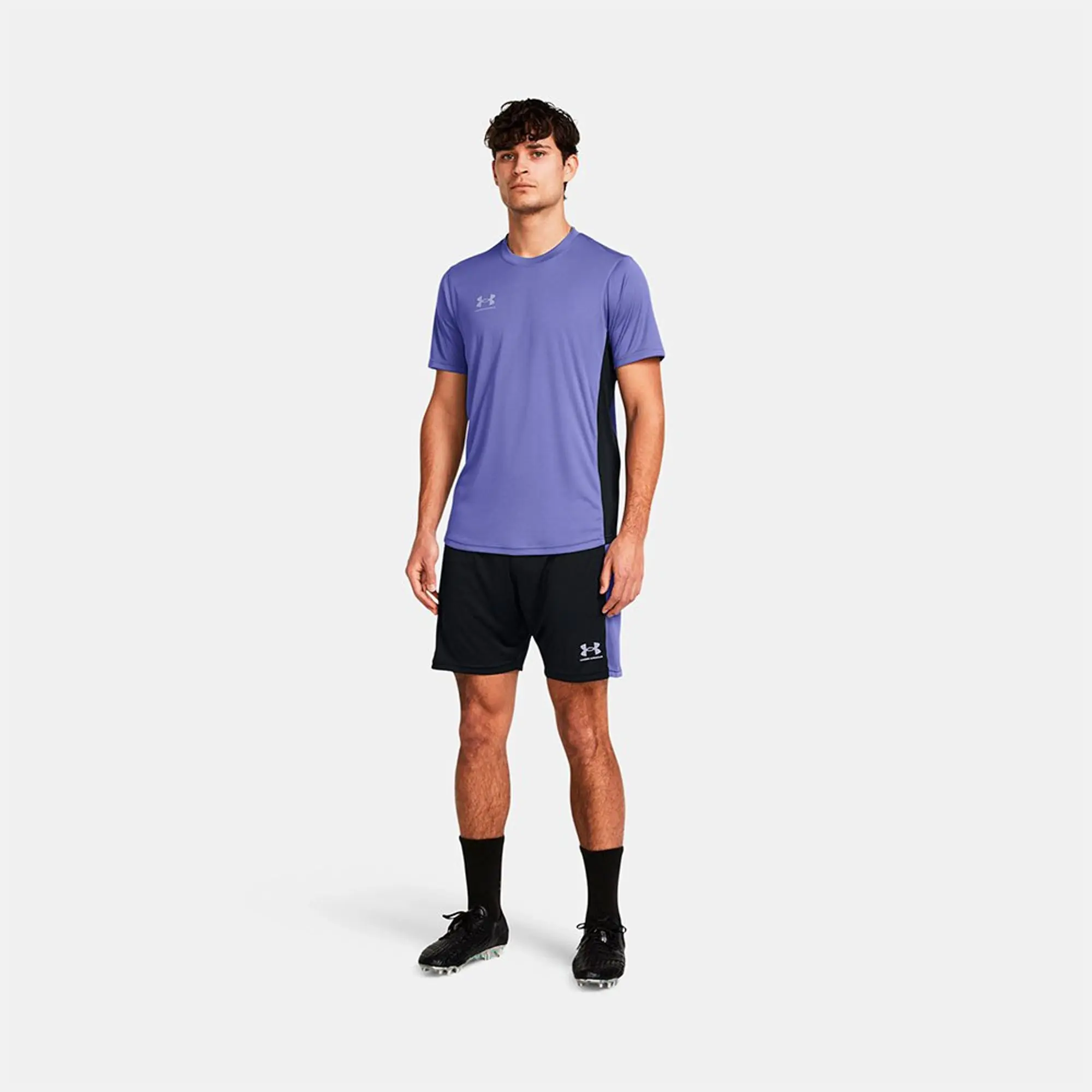 Men's  Under Armour  Challenger Knit Shorts Black / Celeste M