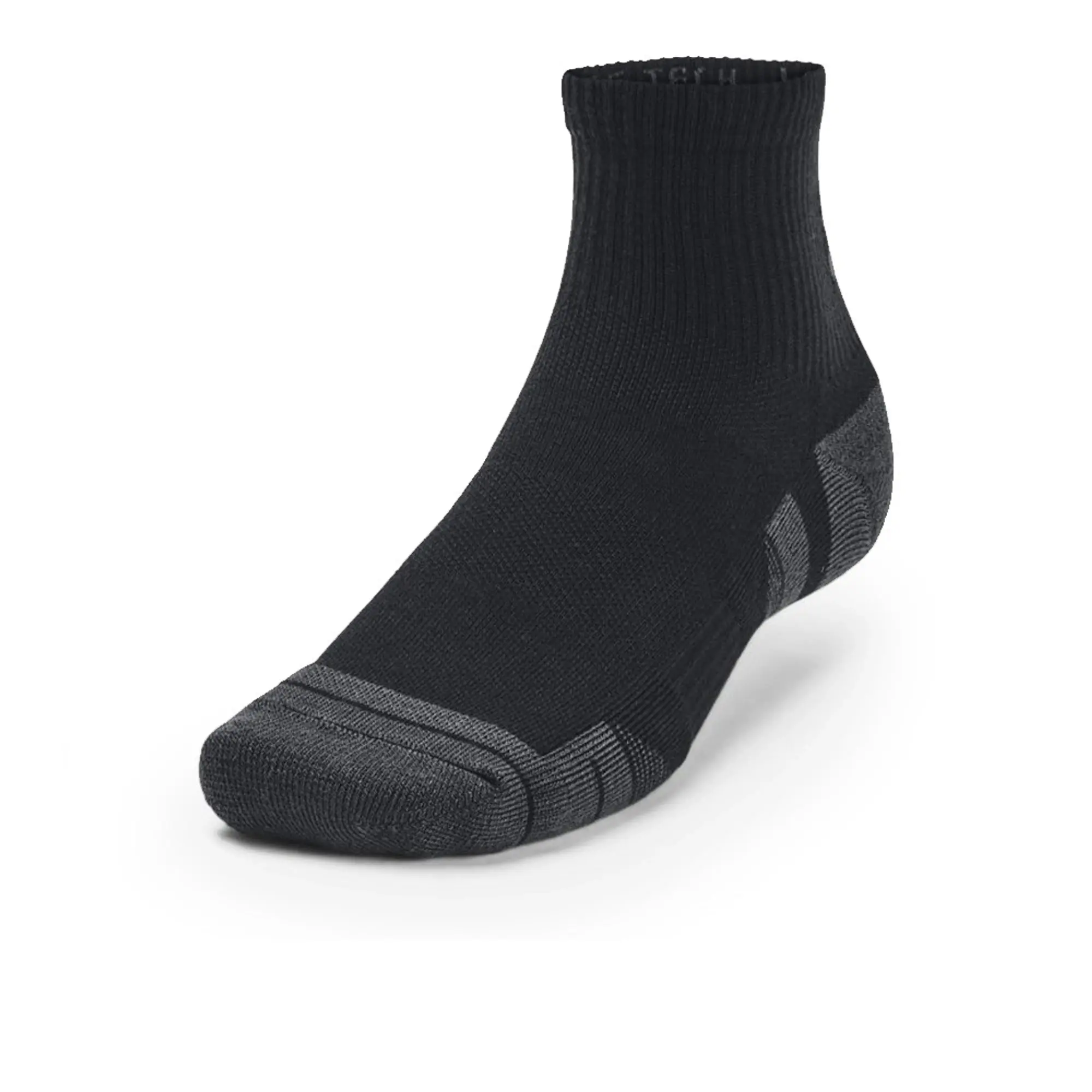 Unisex  Under Armour  Performance Tech 3-Pack Q Under Armour rter Socks Black / Black / Jet Gray XL