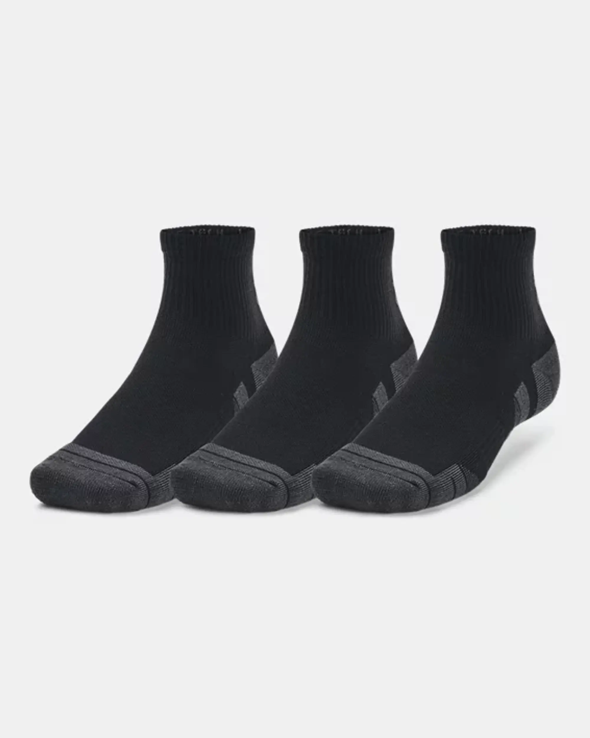 Unisex  Under Armour  Performance Tech 3-Pack Q Under Armour rter Socks Black / Black / Jet Gray XL