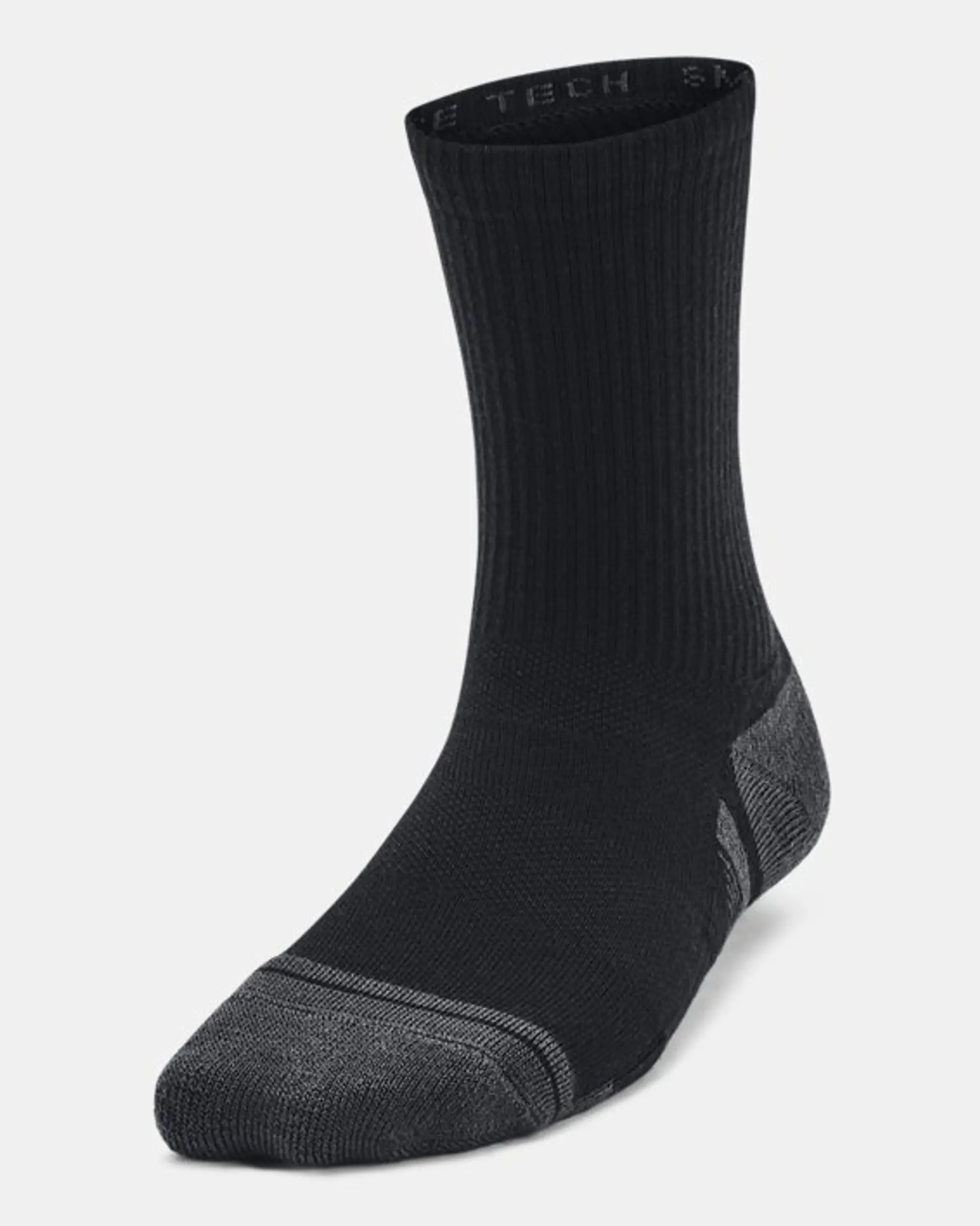 Kids'  Under Armour  Performance Tech 3-Pack Crew Socks Black / Black / Jet Gray S