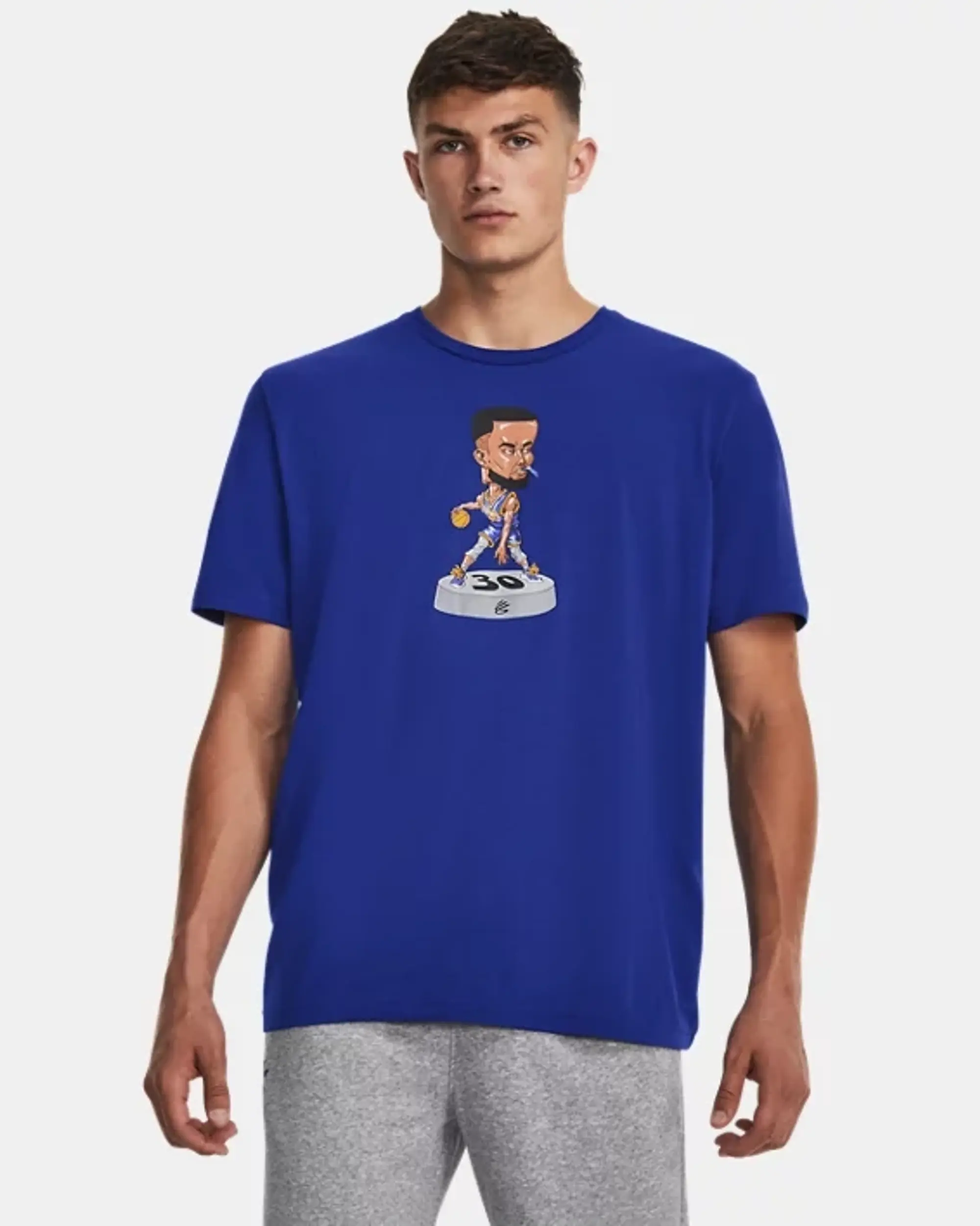 Under Armour Curry Bobblehead Short Sleeve Mens - Blue