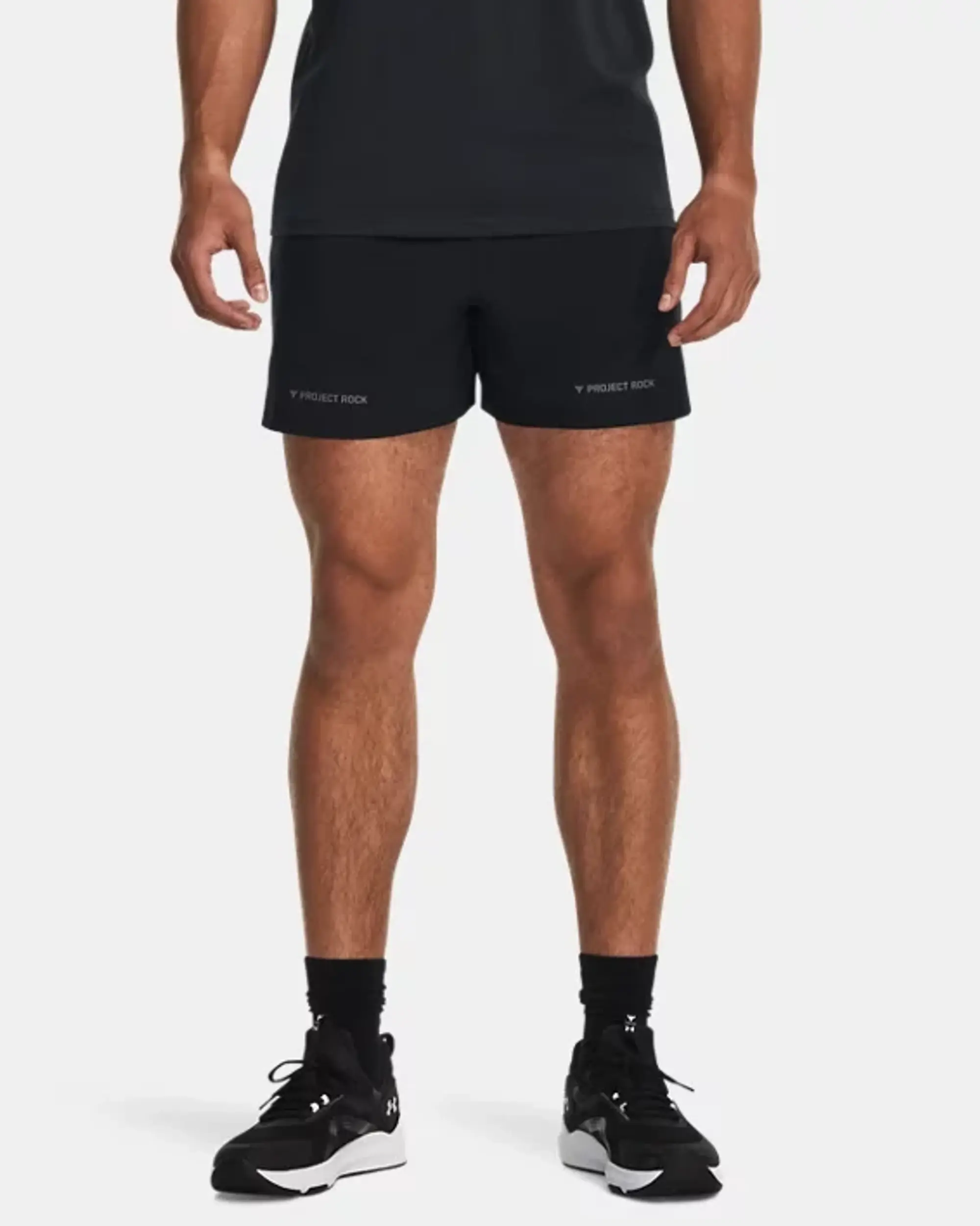 Under Armour Men's Project Rock 5 Woven Shorts Black / Pitch Gray M