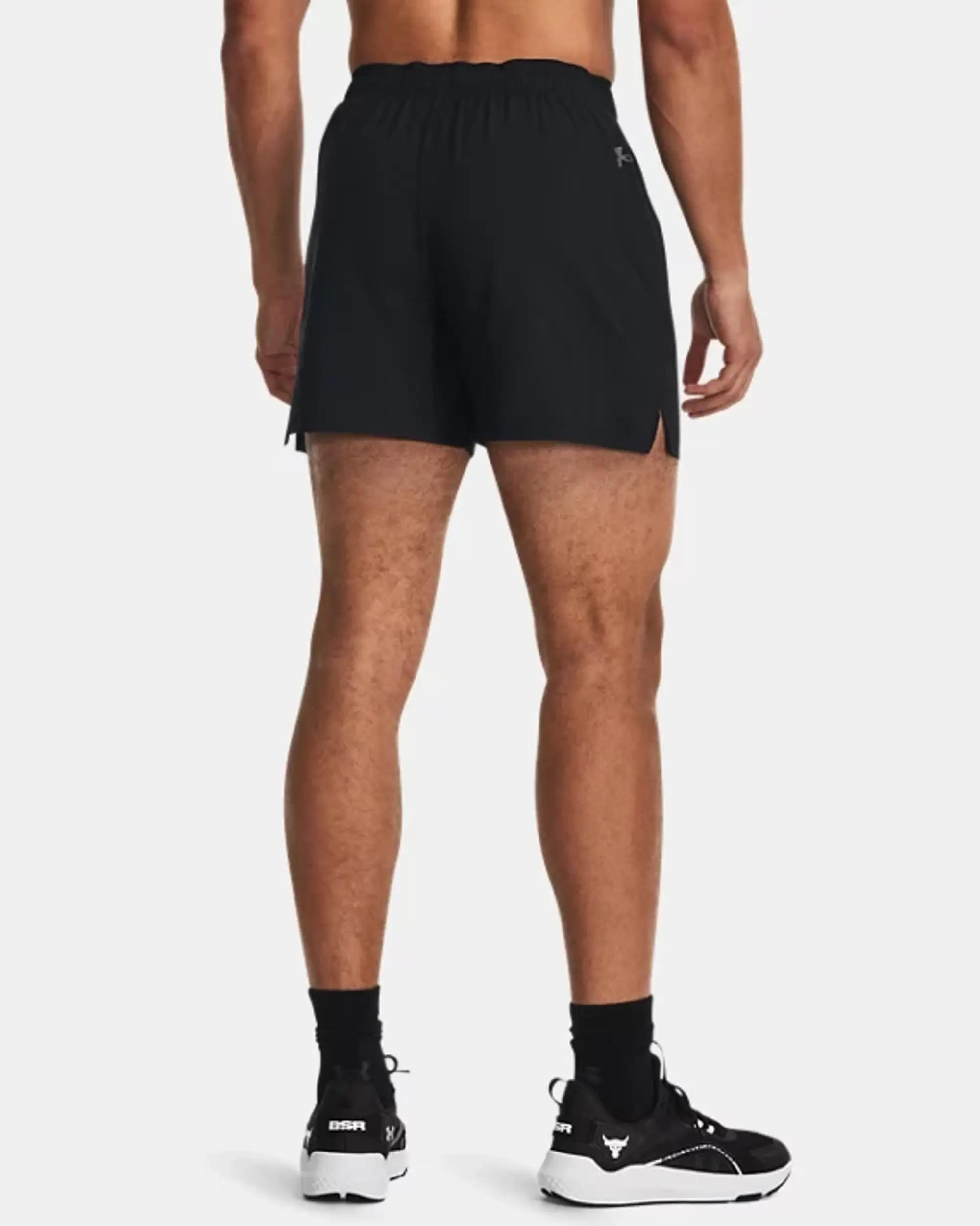 Under Armour Men's Project Rock 5 Woven Shorts Black / Pitch Gray M