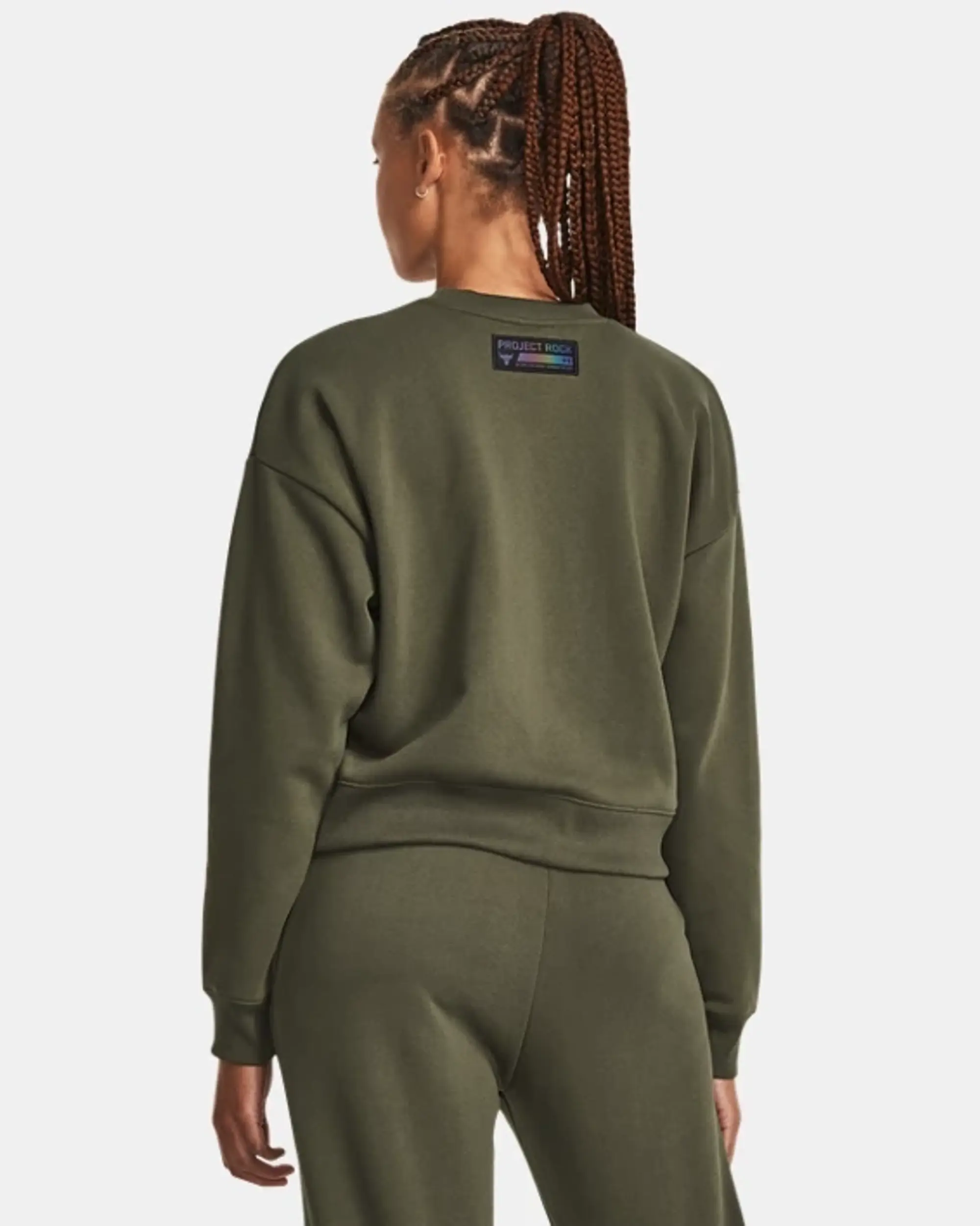Under Armour Armour Pjt Rck Hw Leg Day Crew Sweatshirt Womens - Green