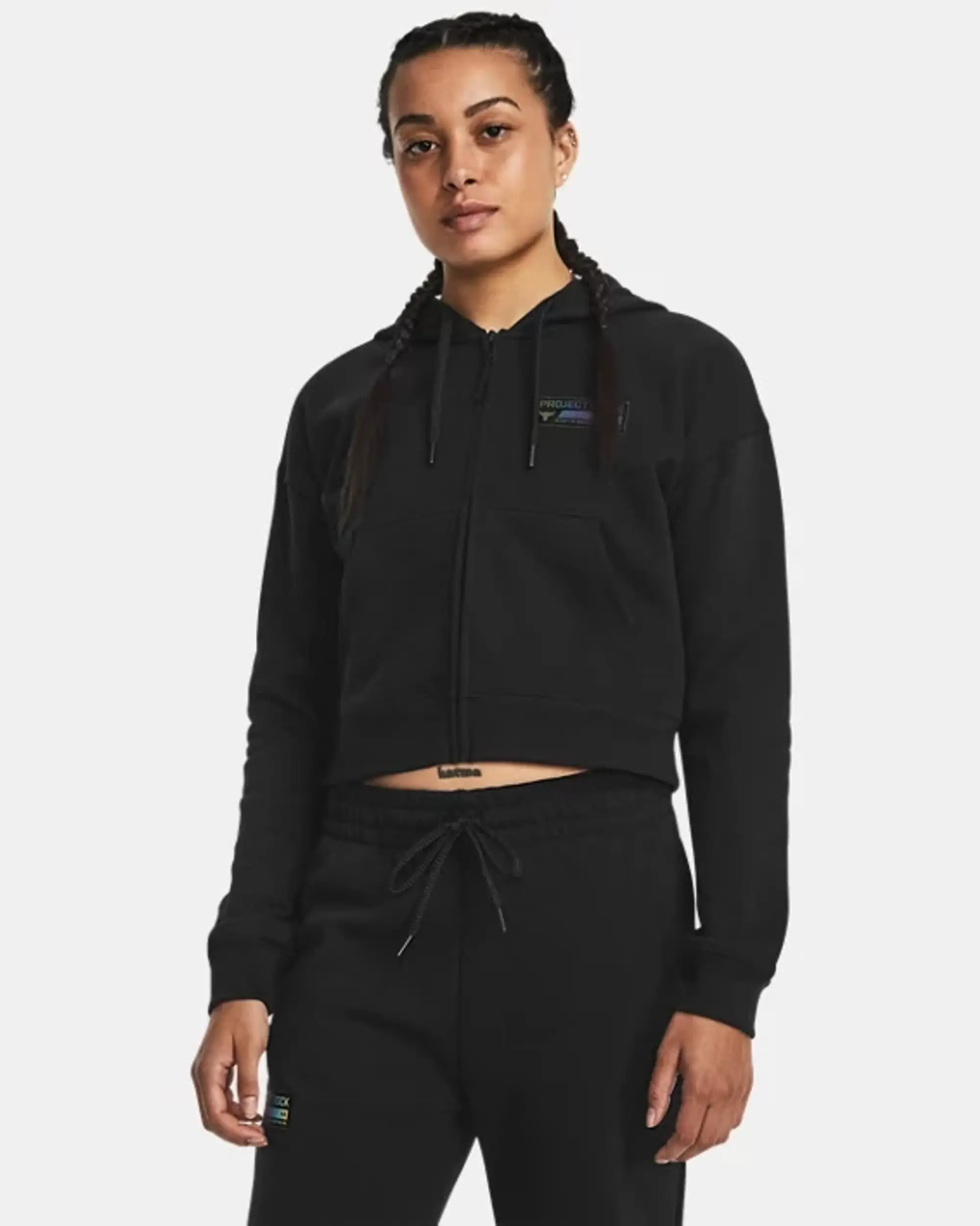 Under Armour Armour Pjt Rck Hw Terry Fz Q4 Fleece Womens - Black