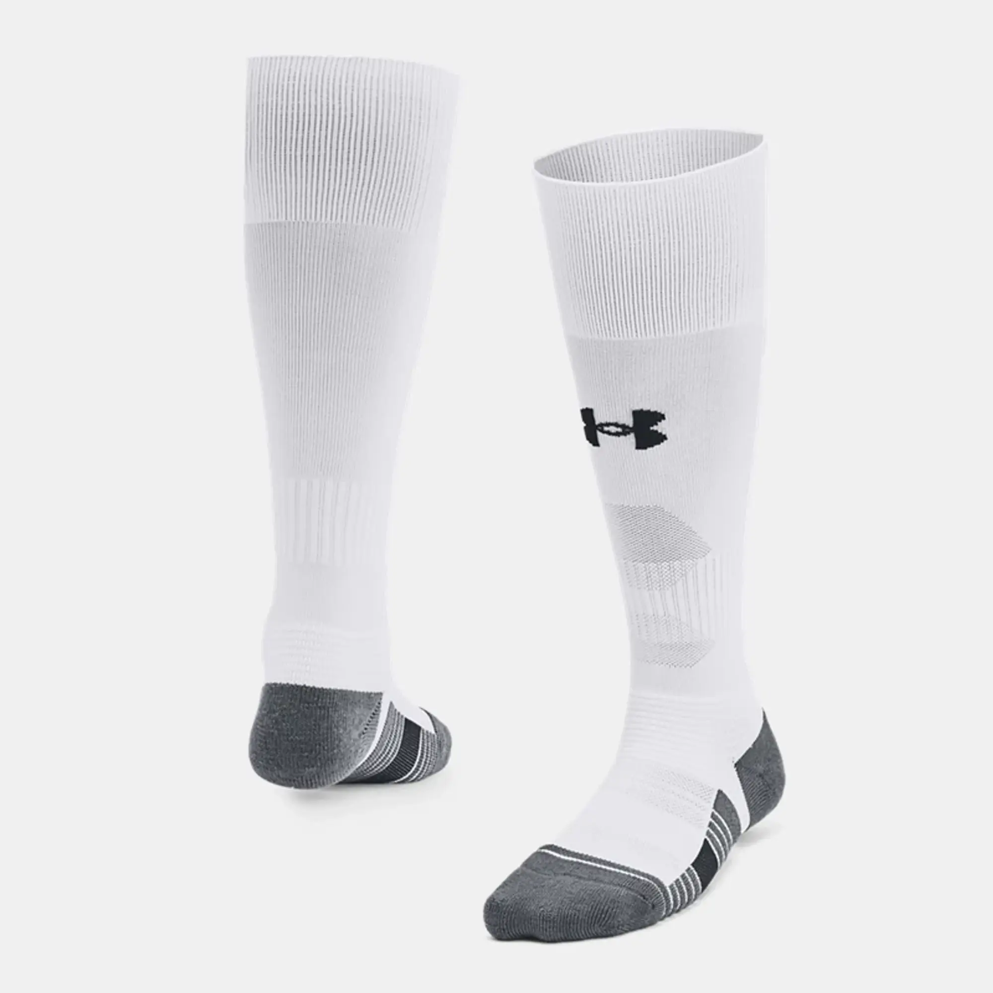 Kids'  Under Armour  Magnetico Over-The-Calf Socks White / Pitch Gray / Black XS