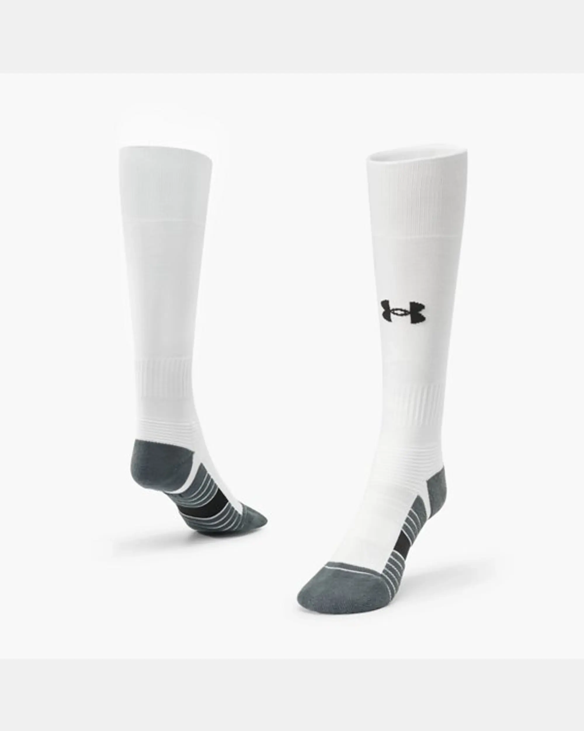 Kids'  Under Armour  Magnetico Over-The-Calf Socks White / Pitch Gray / Black XS