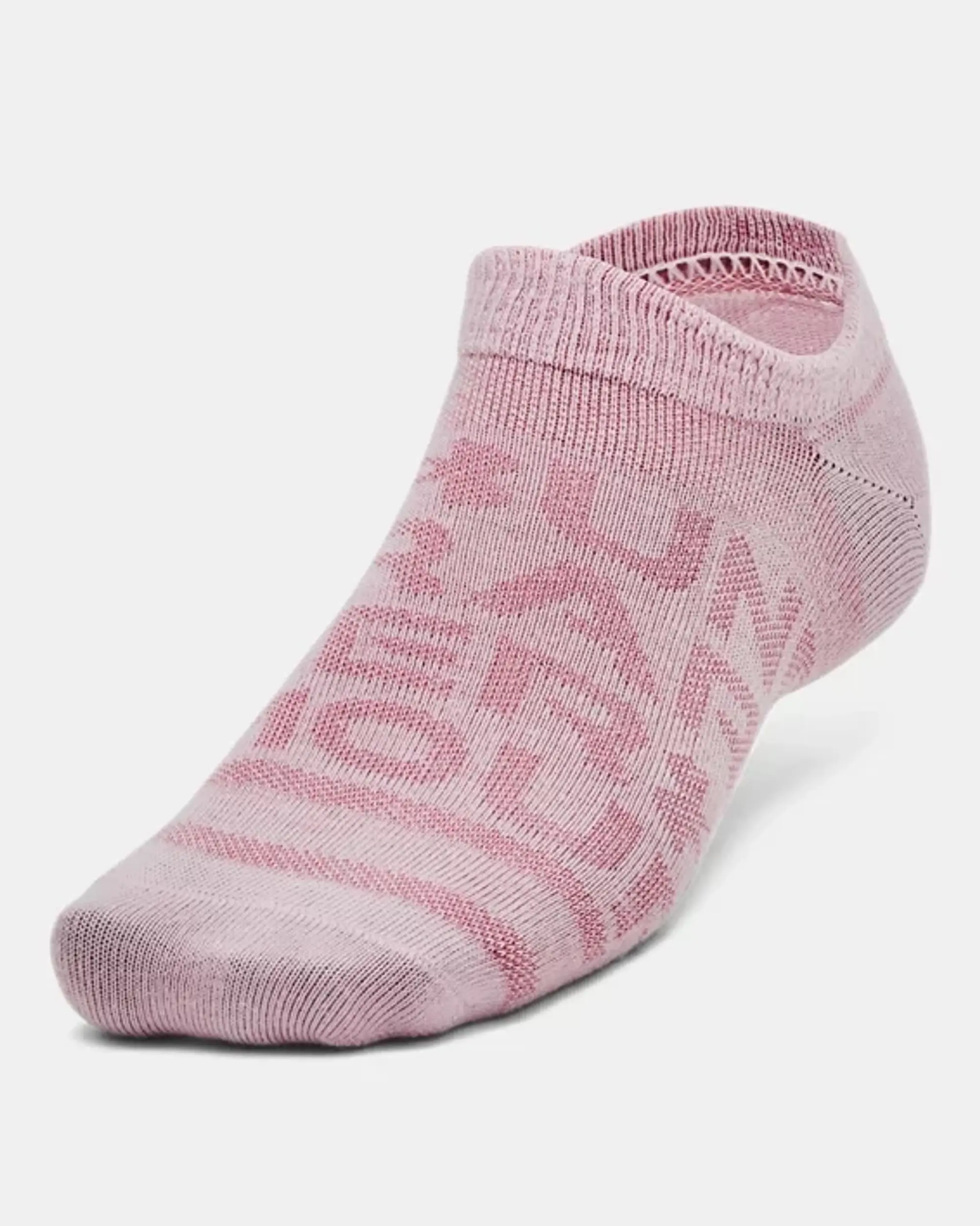 Unisex  Under Armour  Essential 6-Pack No-Show Socks Pink Elixir / Prime Pink / Pink Elixir XL