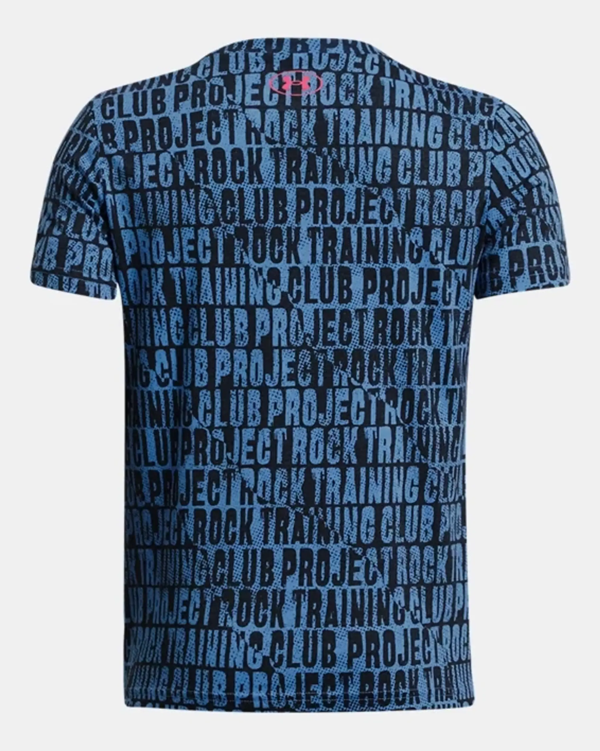 Under Armour Boys' Project Rock BB Printed Short Sleeve Viral Blue / Astro Pink / Black YXL (63 - 67 in)