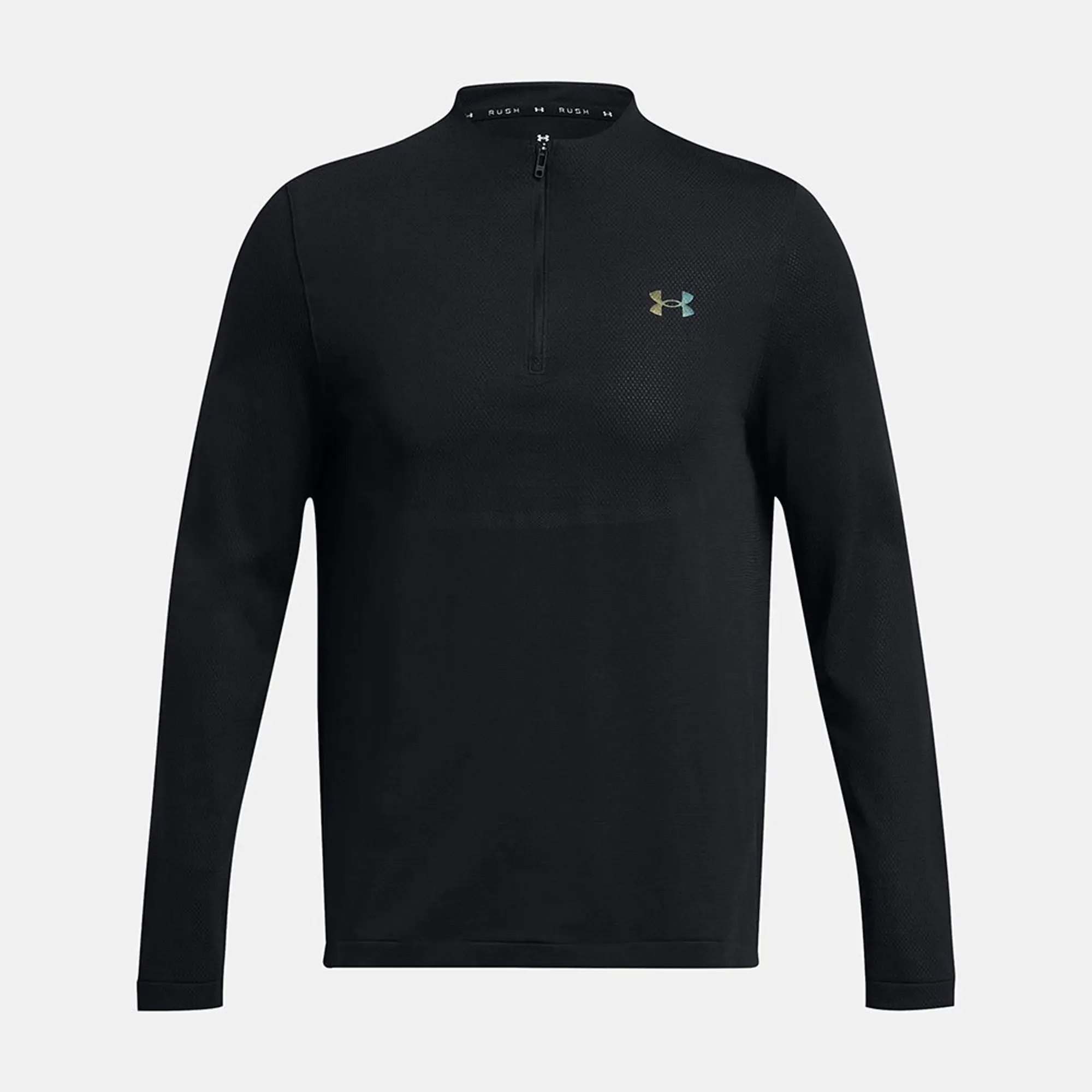 Men's  Under Armour  Vanish Elite Seamless ¼ Zip Black / Iridescent XXL