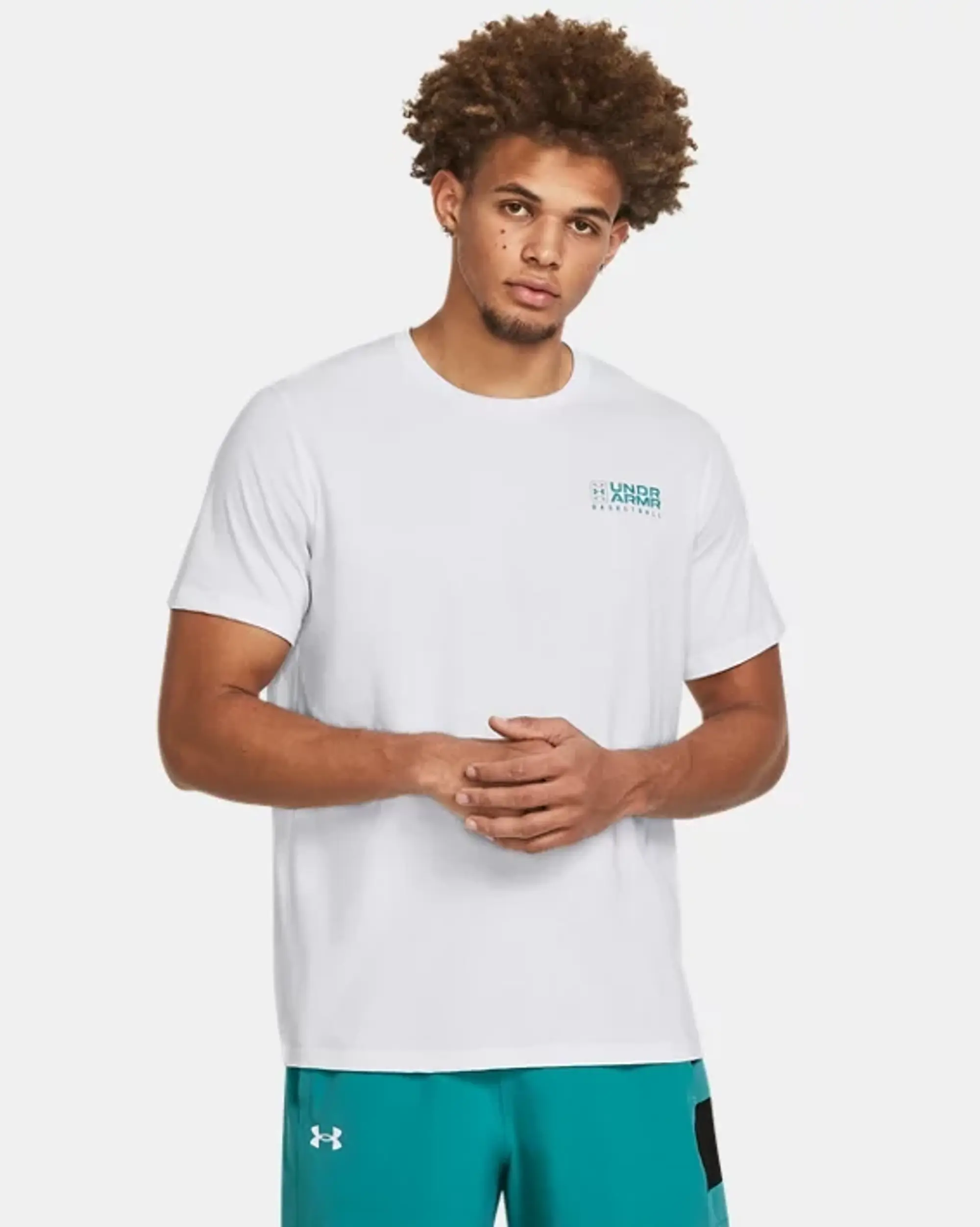 Under Armour Bball Logo Court SS - White