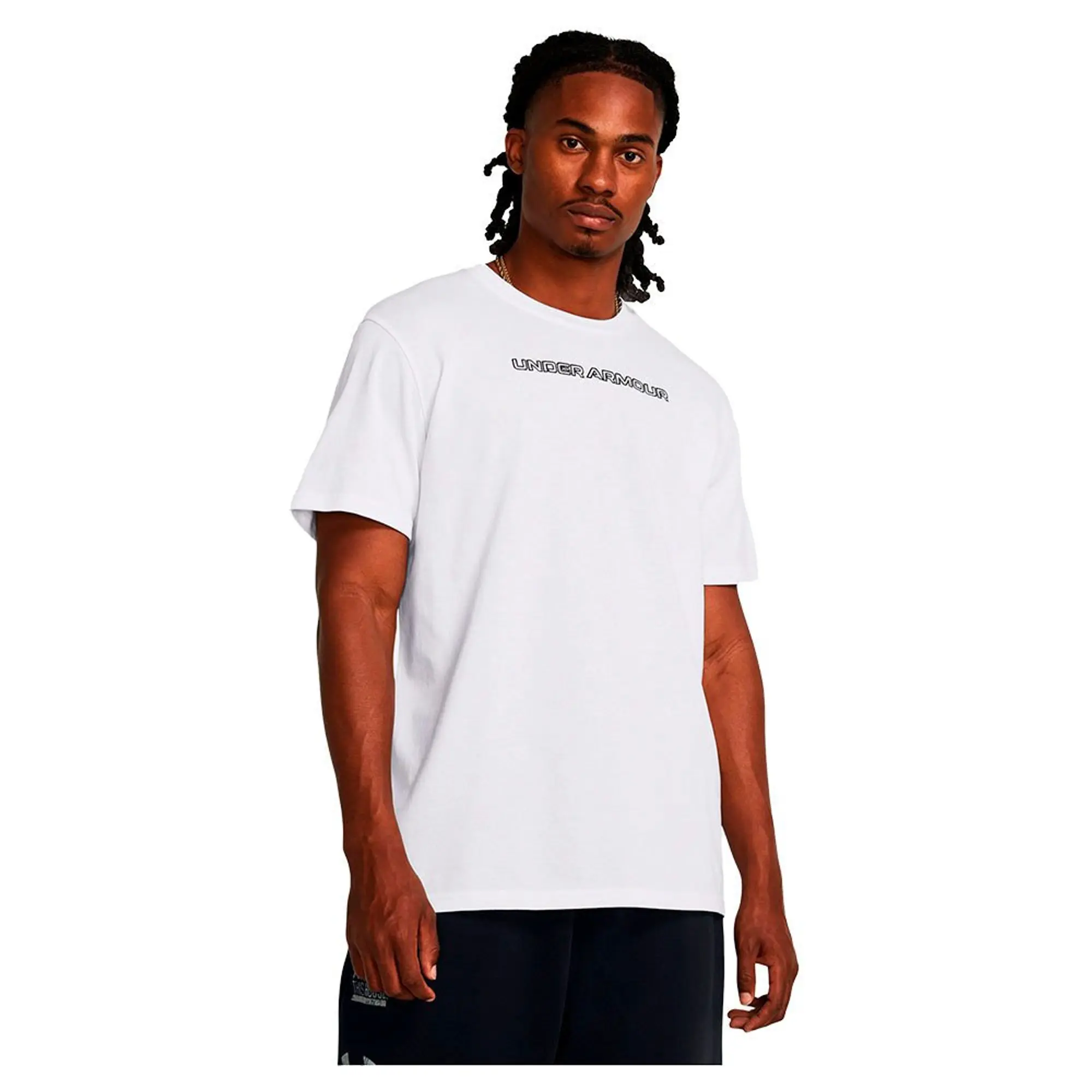 Under Armour Armour Logo Overlay Short Sleeve T-shirt - White