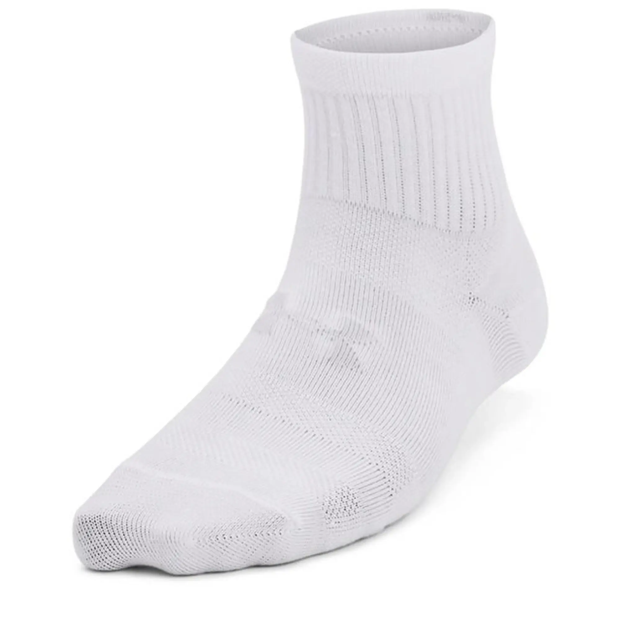 Kids'  Under Armour  Essential 3-Pack Q Under Armour rter Socks White / White / Halo Gray XS