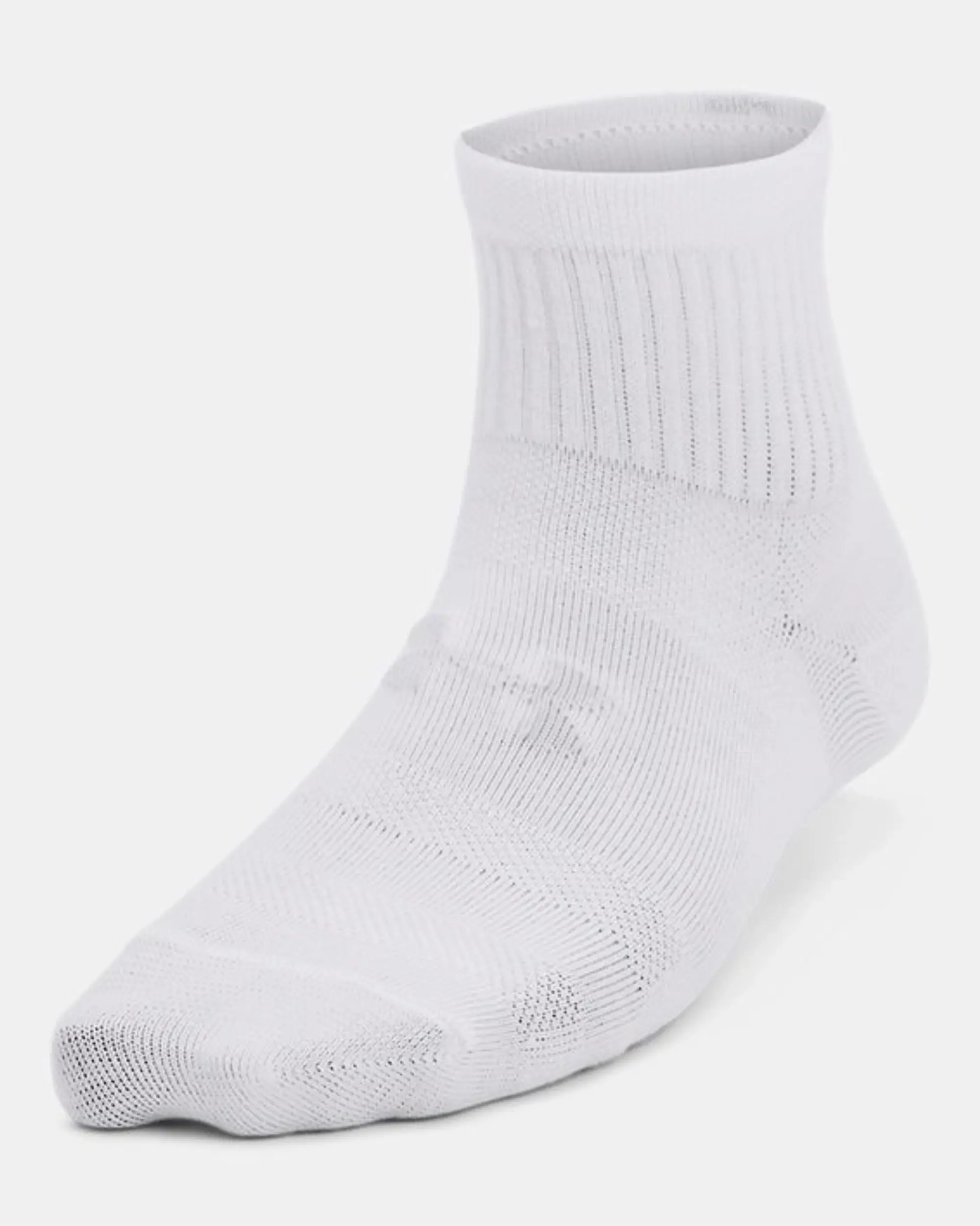Kids'  Under Armour  Essential 3-Pack Q Under Armour rter Socks White / White / Halo Gray XS