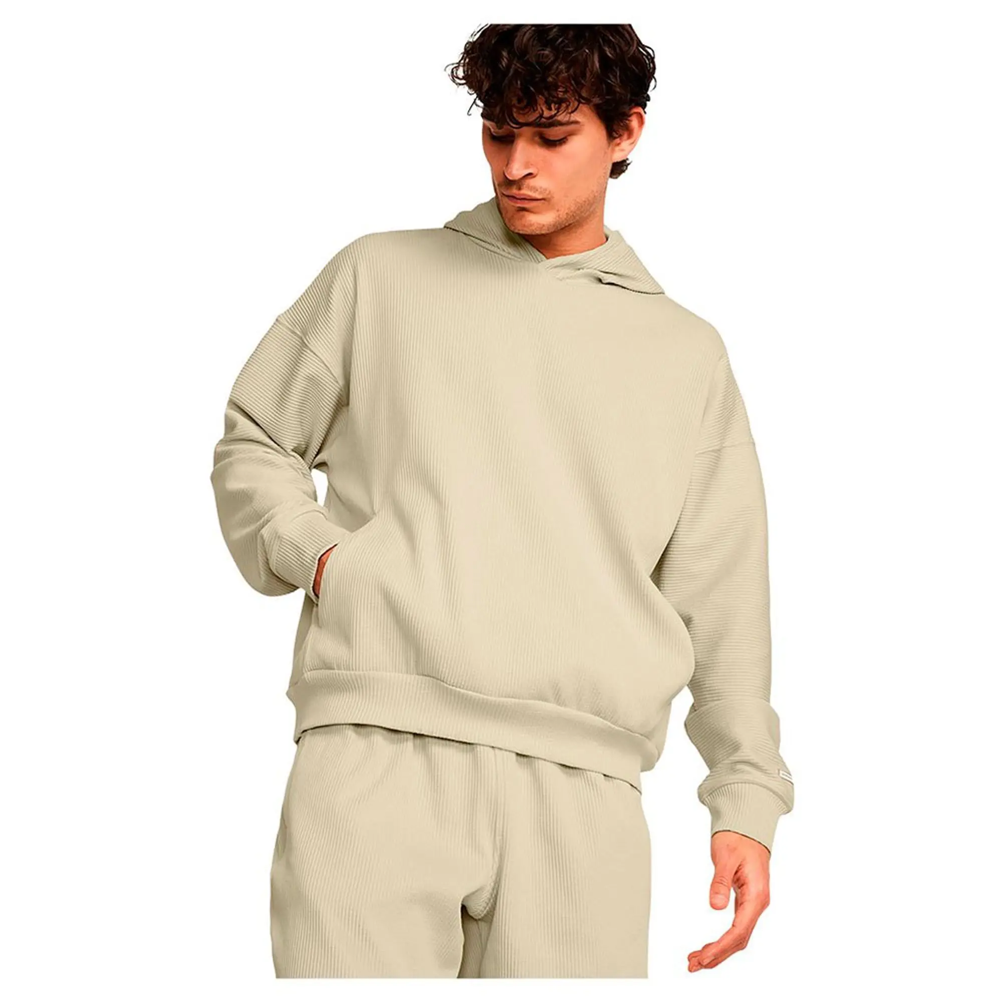 Men's  Under Armour  Journey Rib Hoodie Silt / Timberwolf Taupe XXL