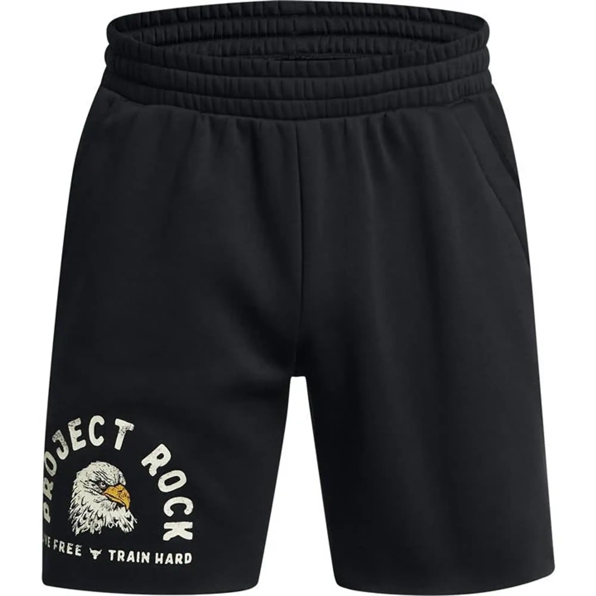 Under Armour Men's Project Rock Essential Fleece Shorts Black / Silt XXL