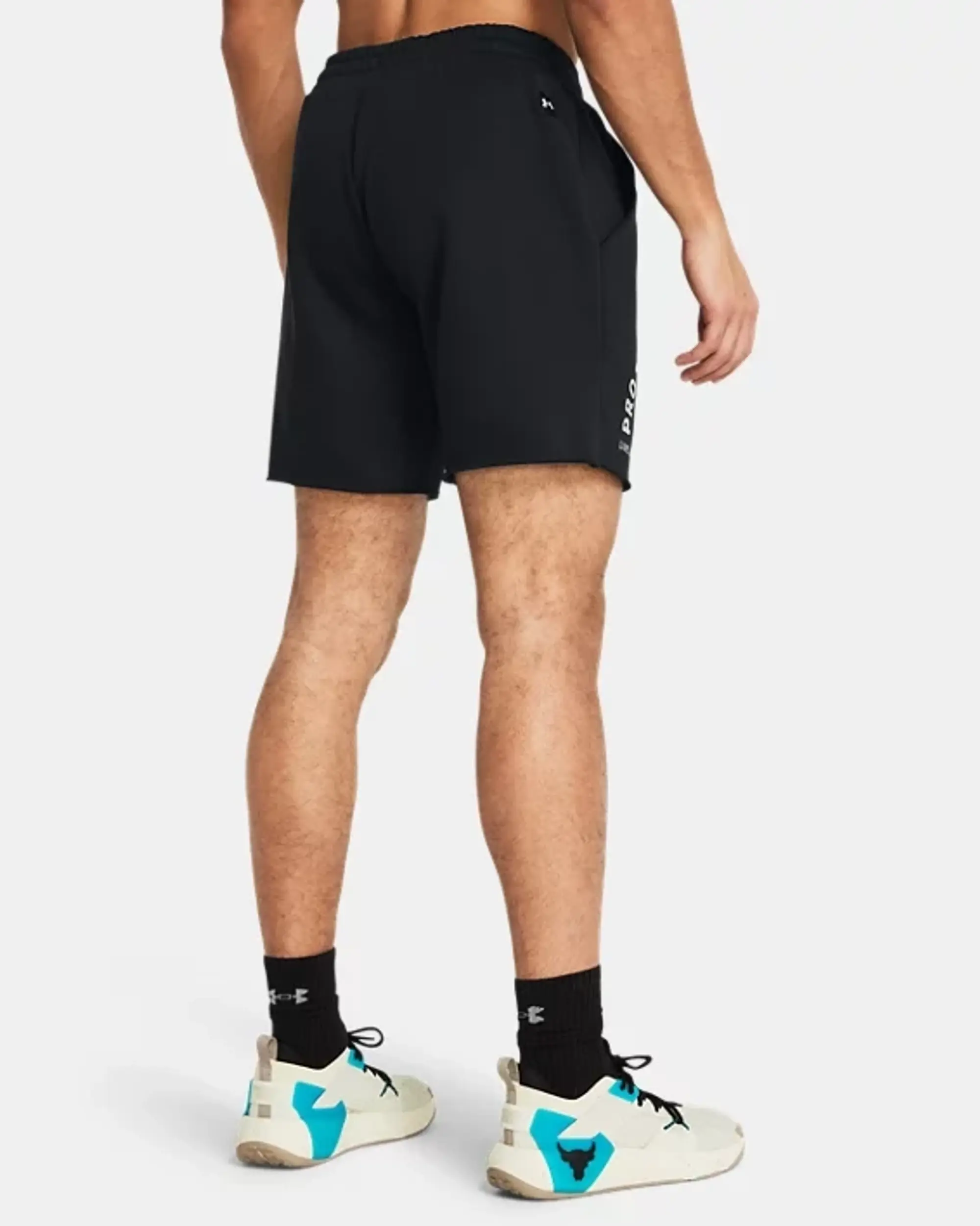Under Armour Men's Project Rock Essential Fleece Shorts Black / Silt XXL
