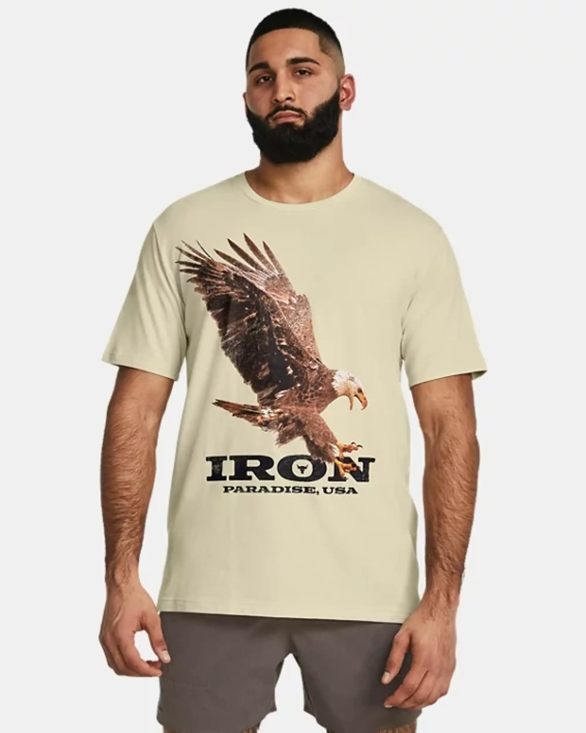 Under Armour Men's Project Rock Eagle Graphic Short Sleeve Silt / Black XXL