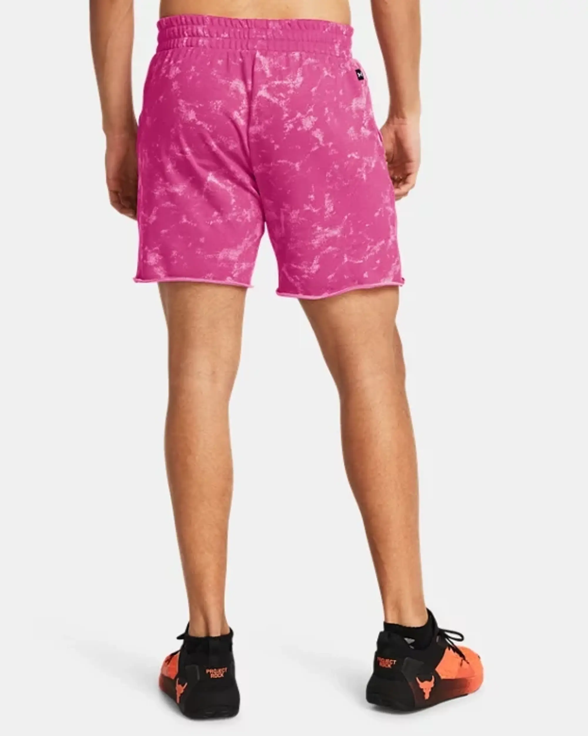 Under Armour Men's Project Rock Terry Printed UG Shorts Astro Pink / Nova Orange XL