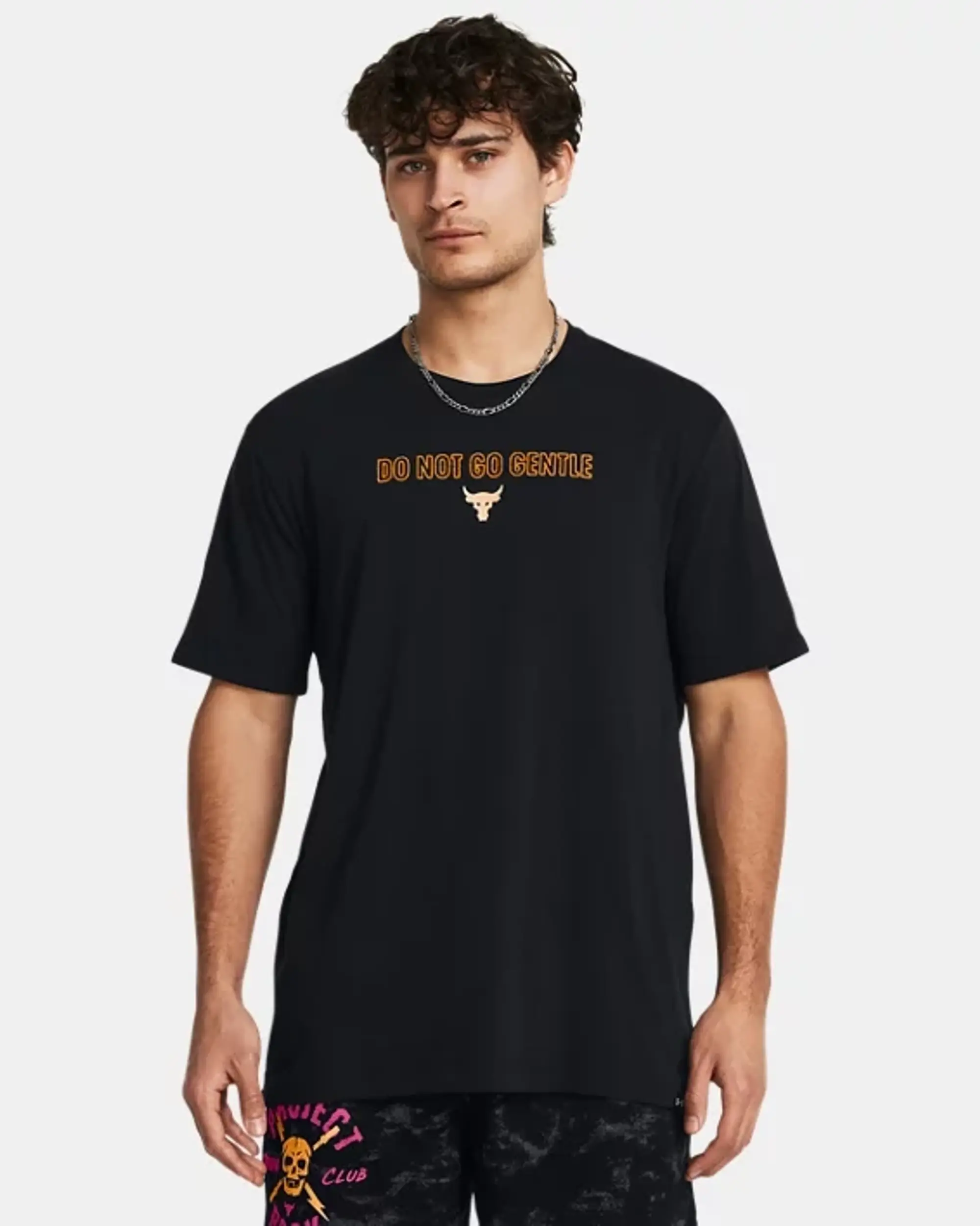 Under Armour Men's Project Rock Rage Graphic Short Sleeve Black / Nova Orange S