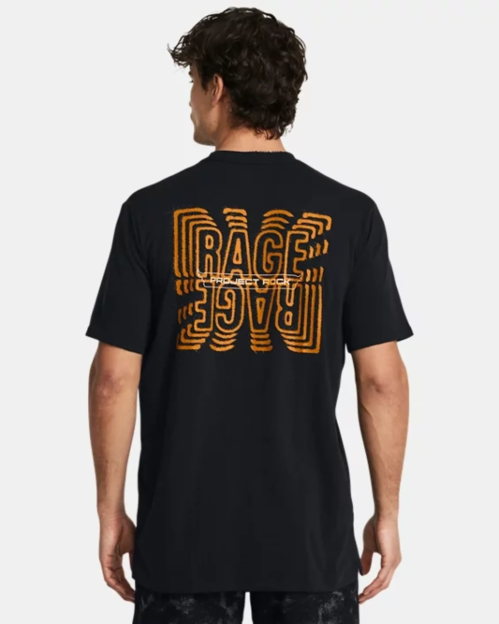 Under Armour Men's Project Rock Rage Graphic Short Sleeve Black / Nova Orange S