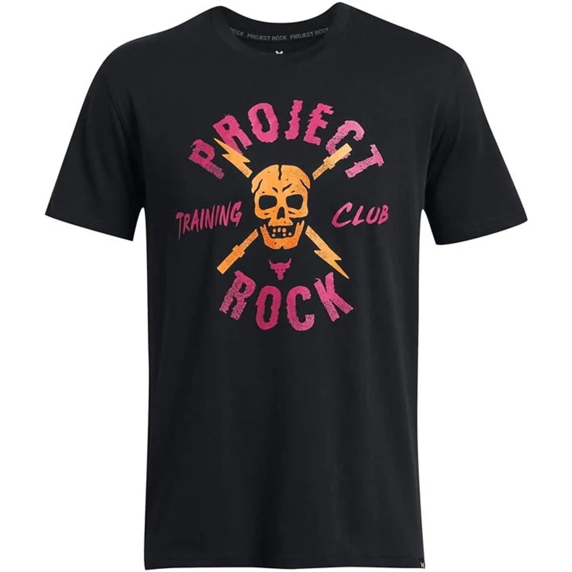 Under Armour Men's Project Rock TC Heavyweight Graphic Short Sleeve Black / Nova Orange / Astro Pink XS