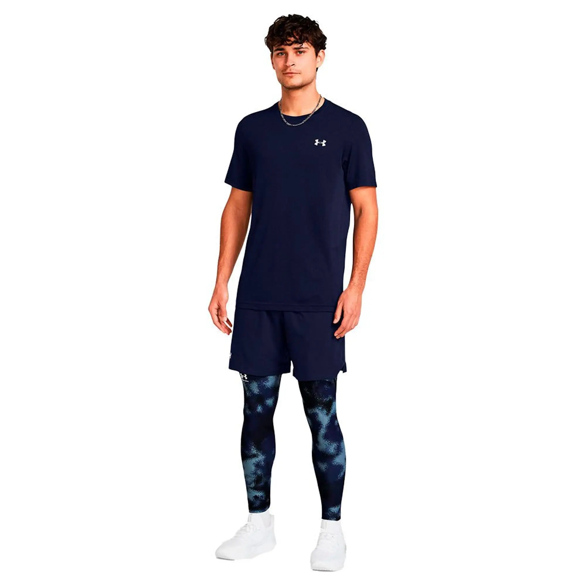 Under Armour Hg Armour Printed Leggings  - Blue
