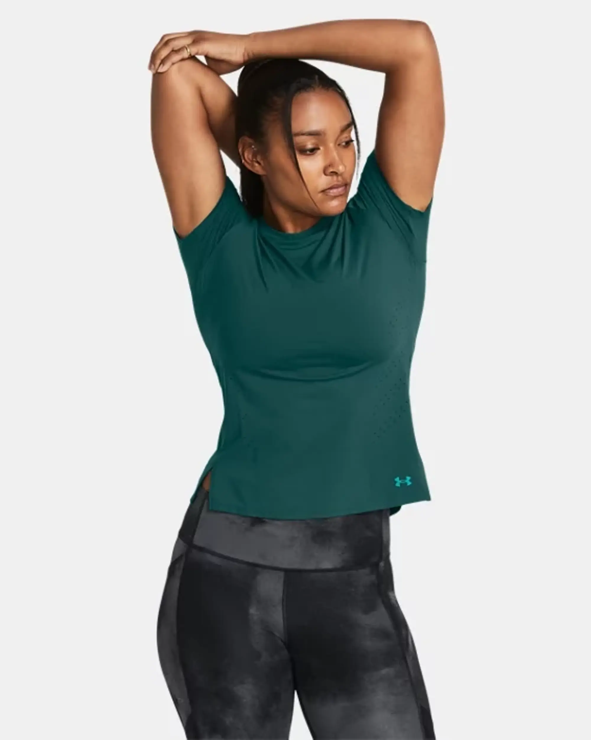 Under Armour  Launch Elite Women's Short Sleeve Hydro Teal / Reflective XS