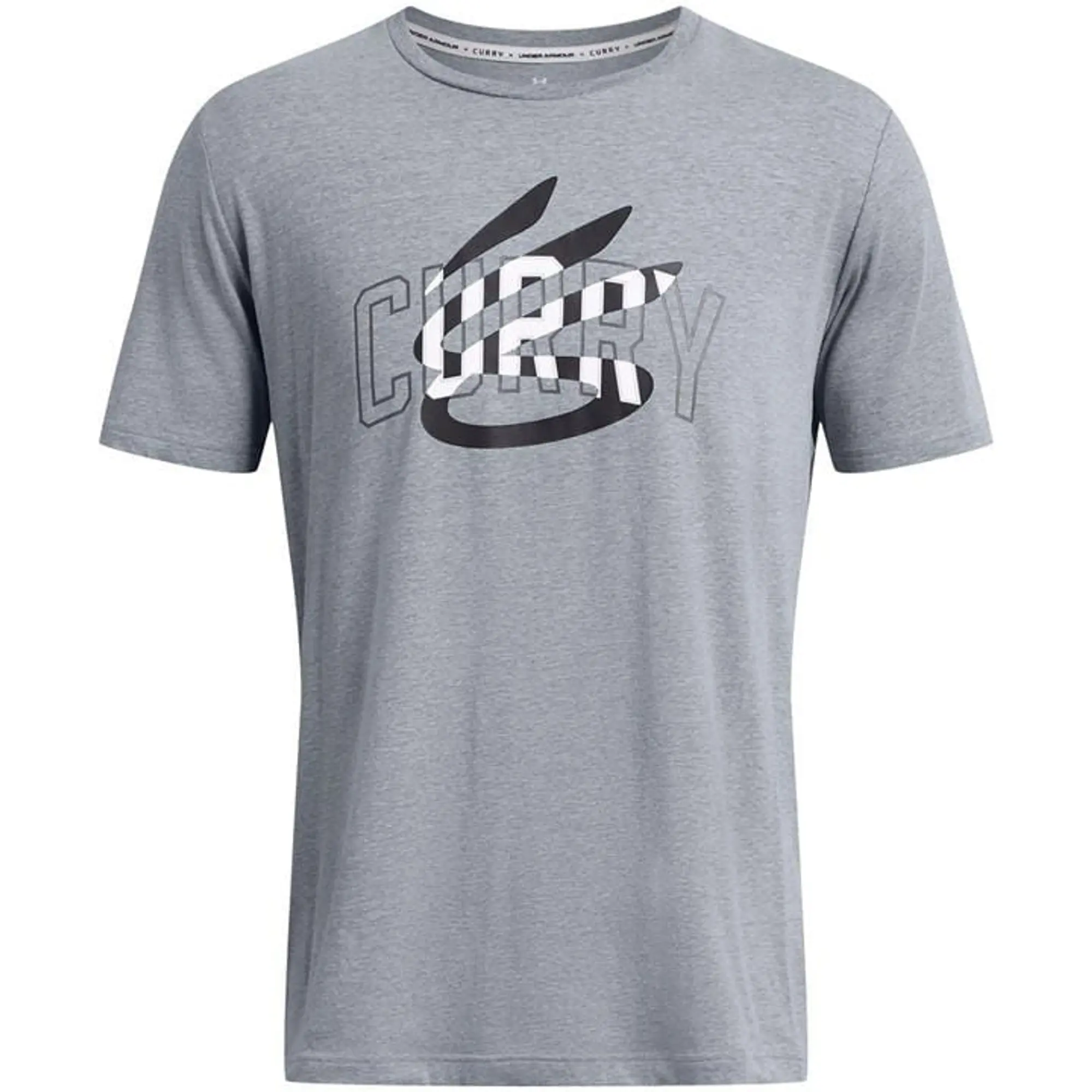 Under Armour Men's Curry Champ Mindset T-Shirt Steel Light Heather / Black M