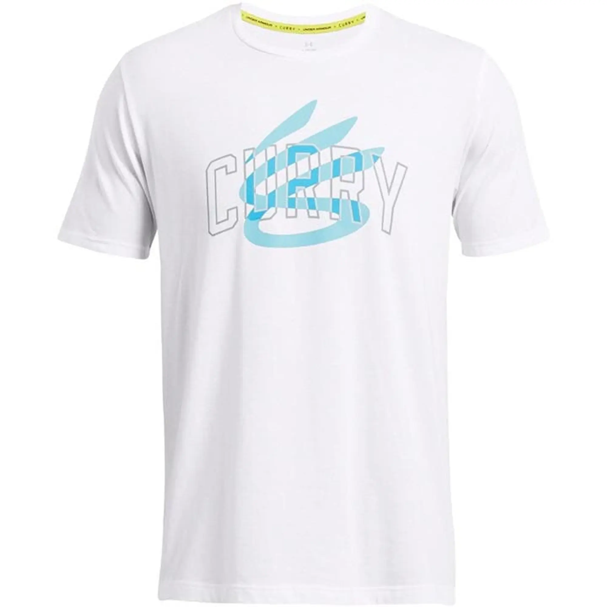 Under Armour Men's Curry Champ Mindset T-Shirt White / Sky Blue M