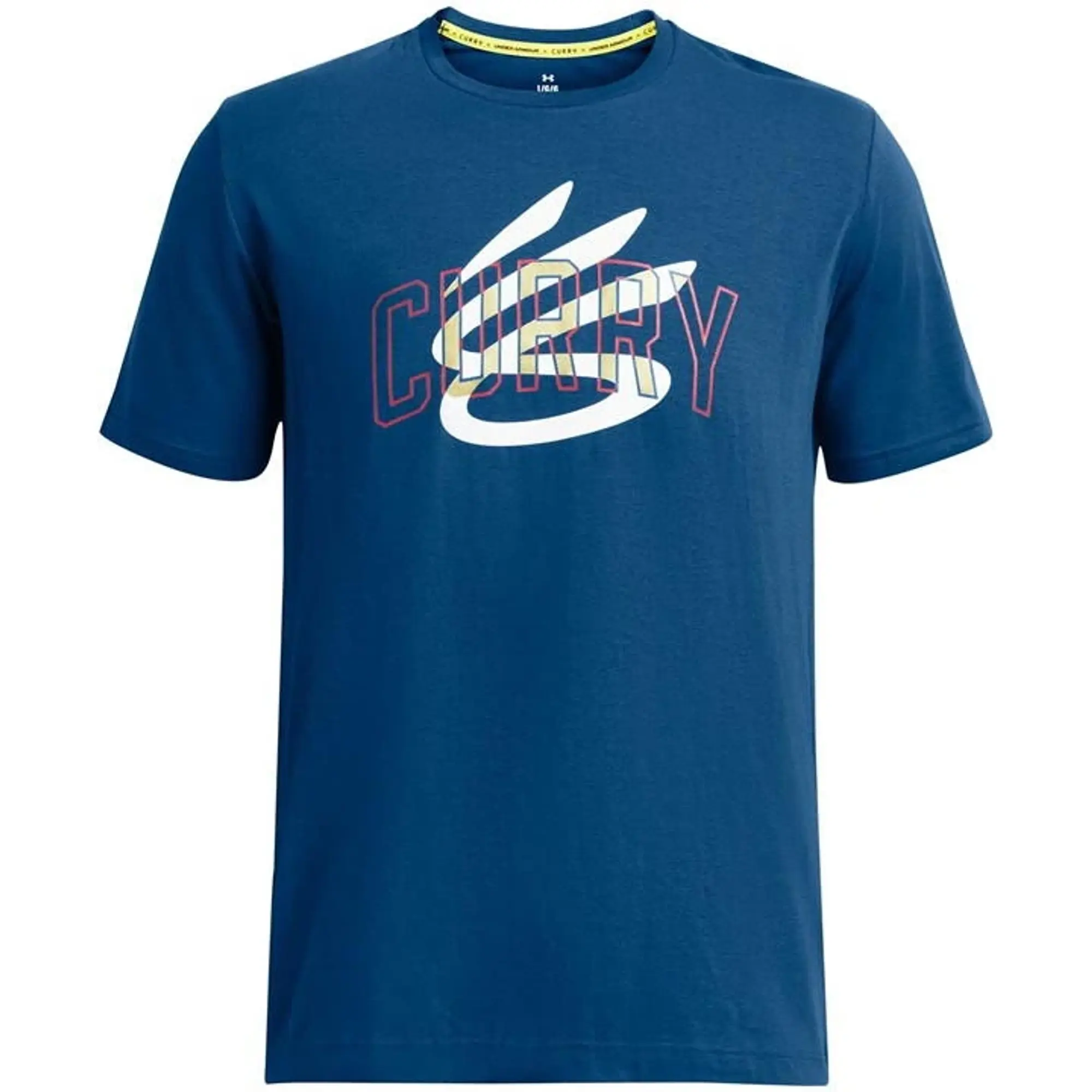 Under Armour Men's Curry Champ Mindset T-Shirt Varsity Blue / White XXL