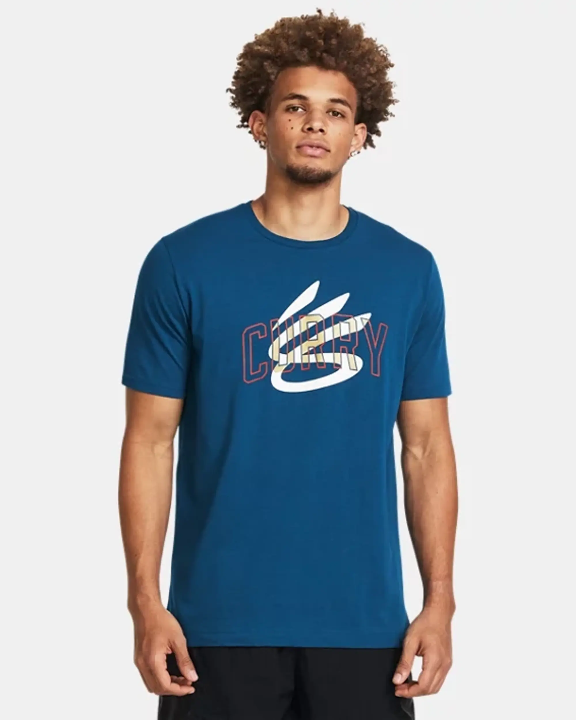 Under Armour Men's Curry Champ Mindset T-Shirt Varsity Blue / White XXL