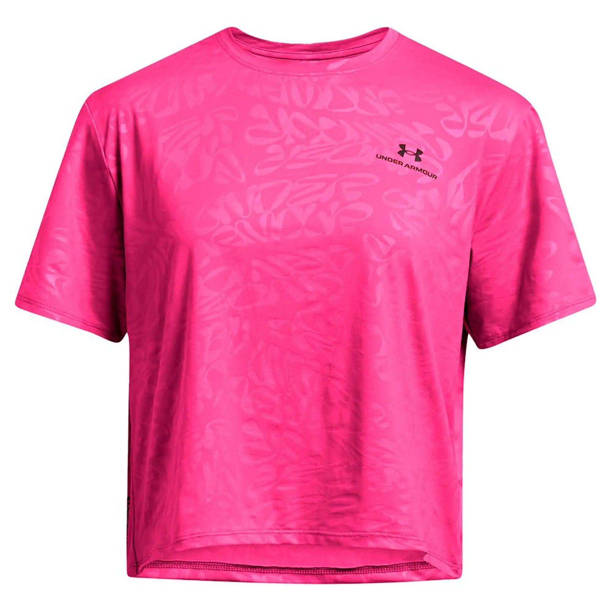Under Armour Vanish Energy Emboss Crop Short Sleeve T-shirt  - Pink