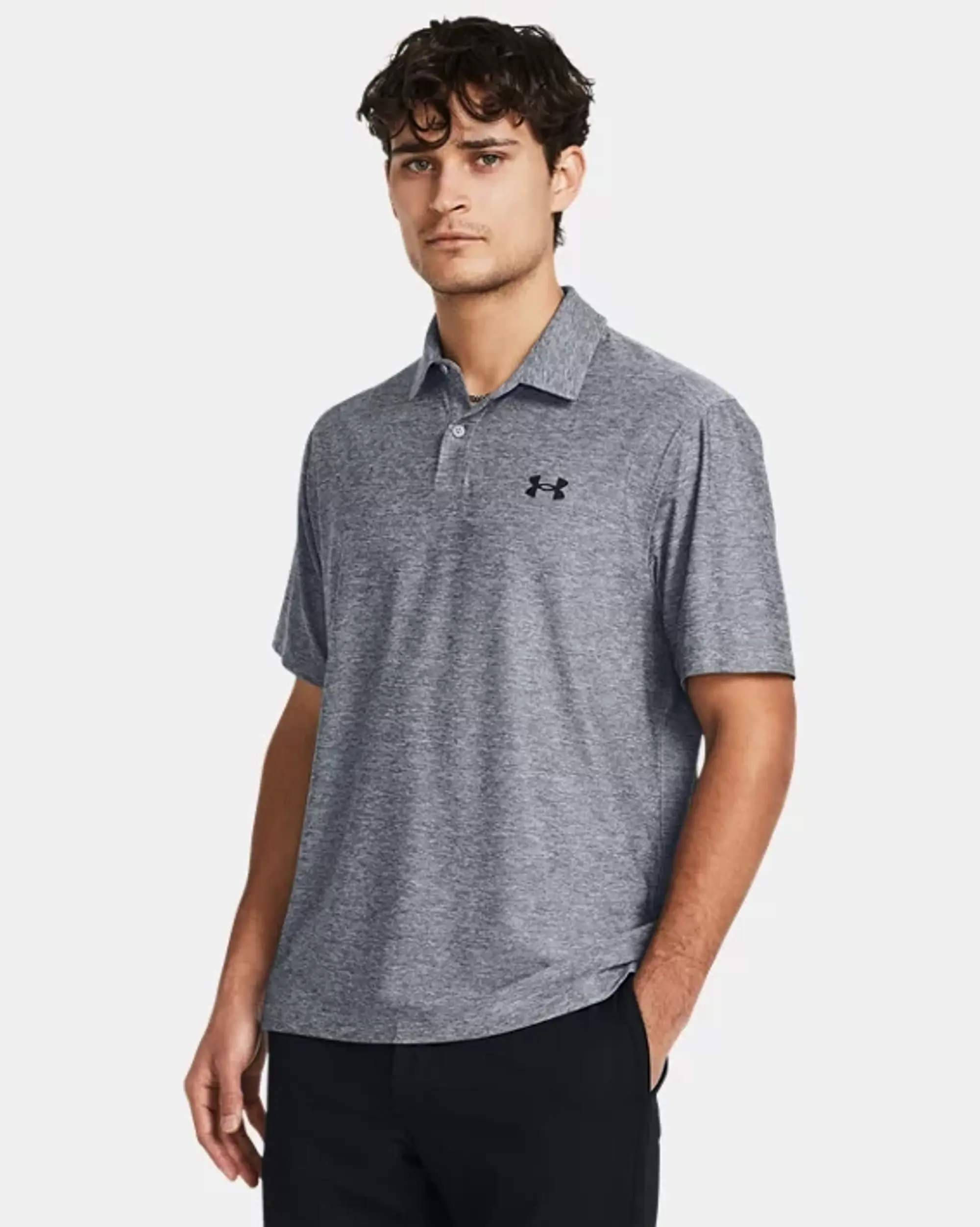 Men's  Under Armour  Tee To Green Polo Steel / Black XL