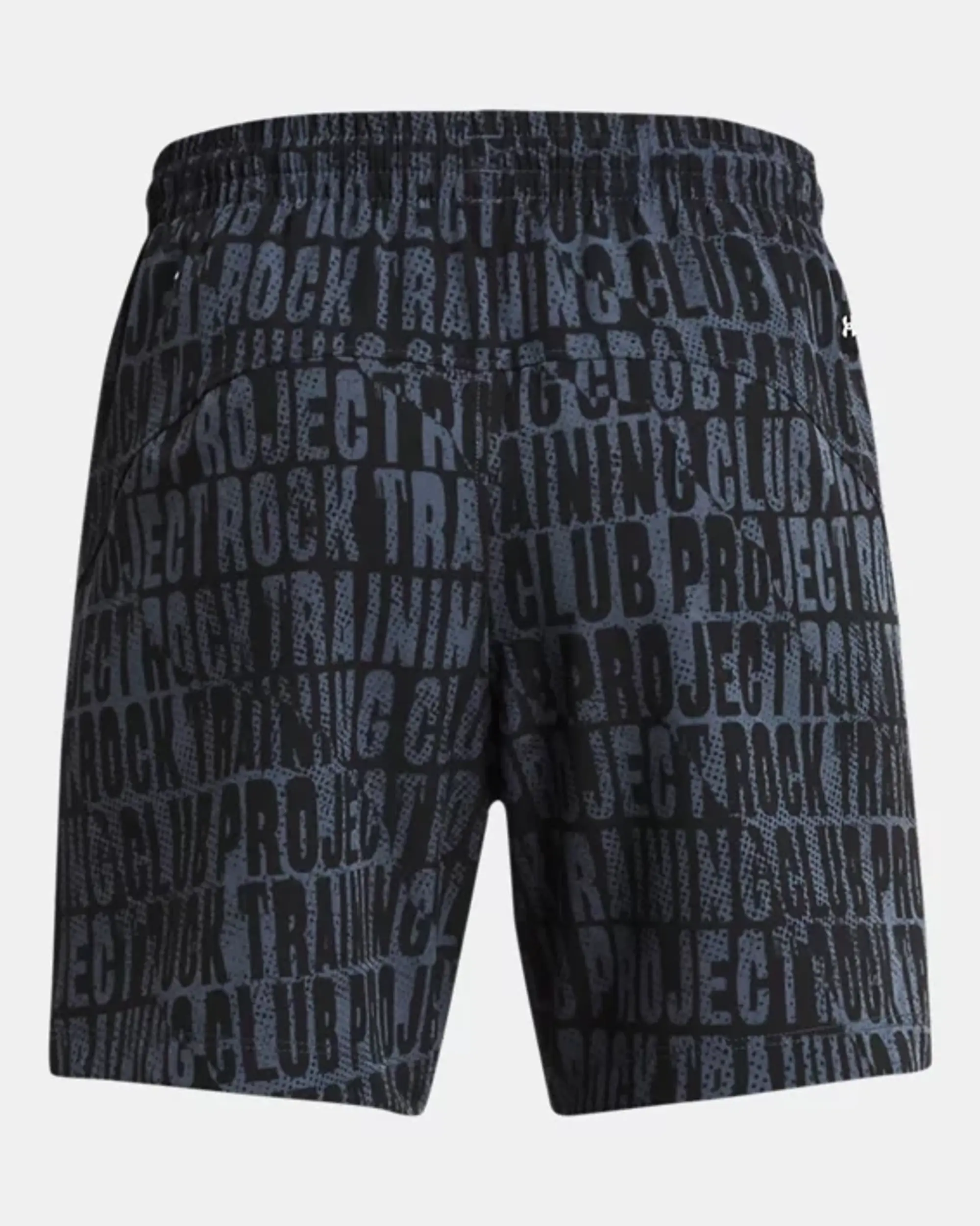 Under Armour Boys' Project Rock Ultimate Printed Shorts Downpour Gray / Atomic YMD (54 - 59 in)
