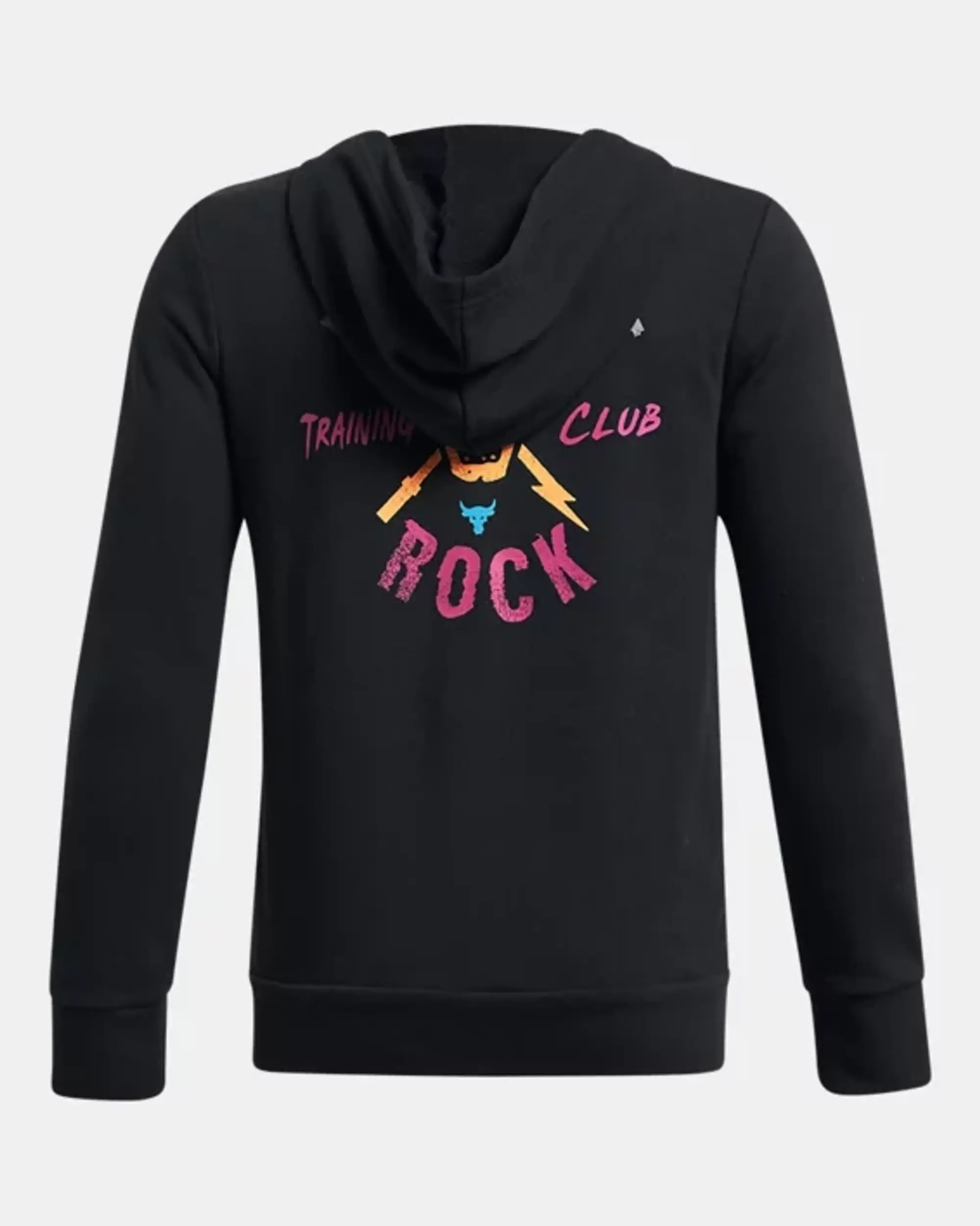 Under Armour Boys' Project Rock Full-Zip Hoodie Black / Astro Pink YMD (54 - 59 in)