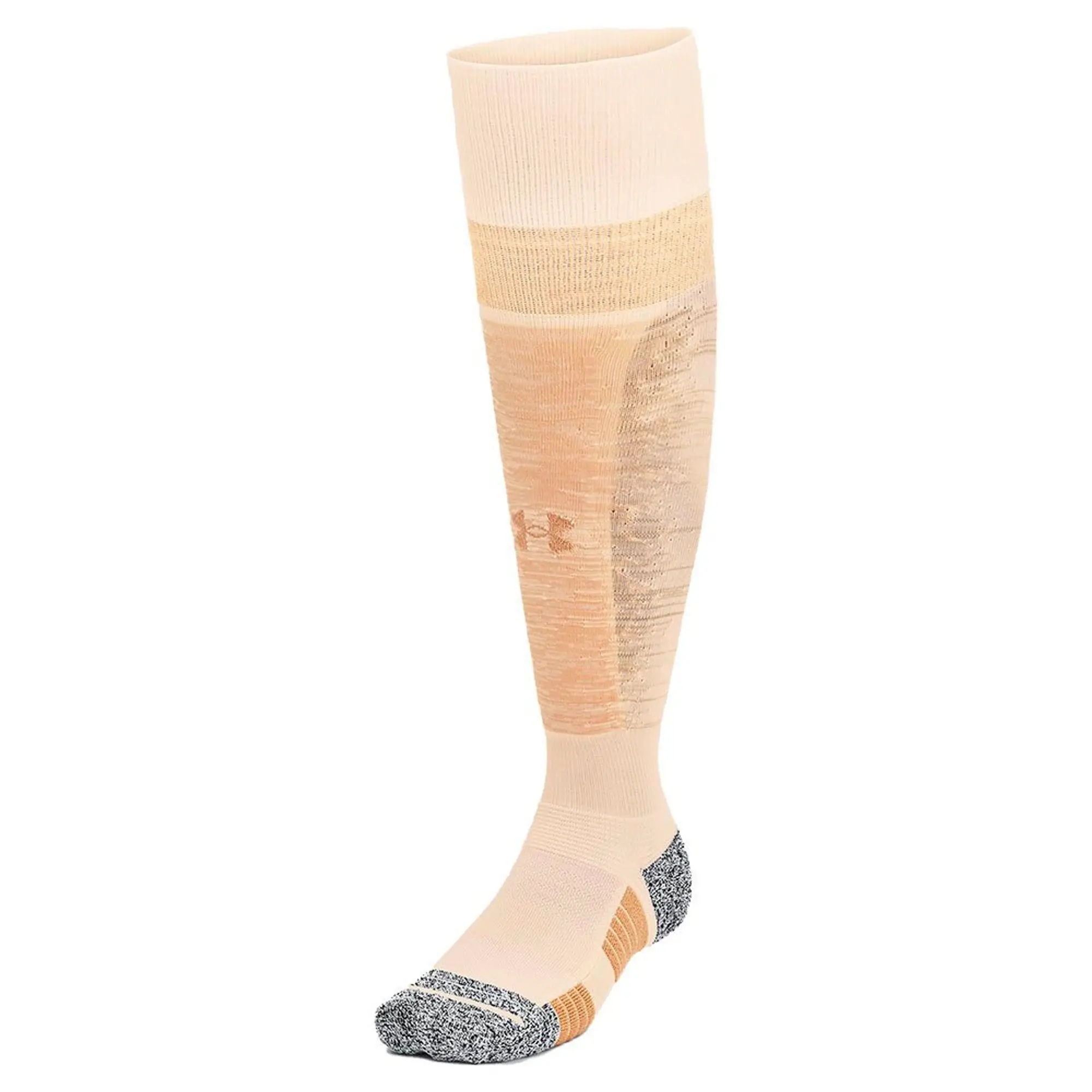 Under Armour  Magnetico Unisex Pocket Over-The-Calf Socks Ivory Dune / Brownstone / Metallic Gold M