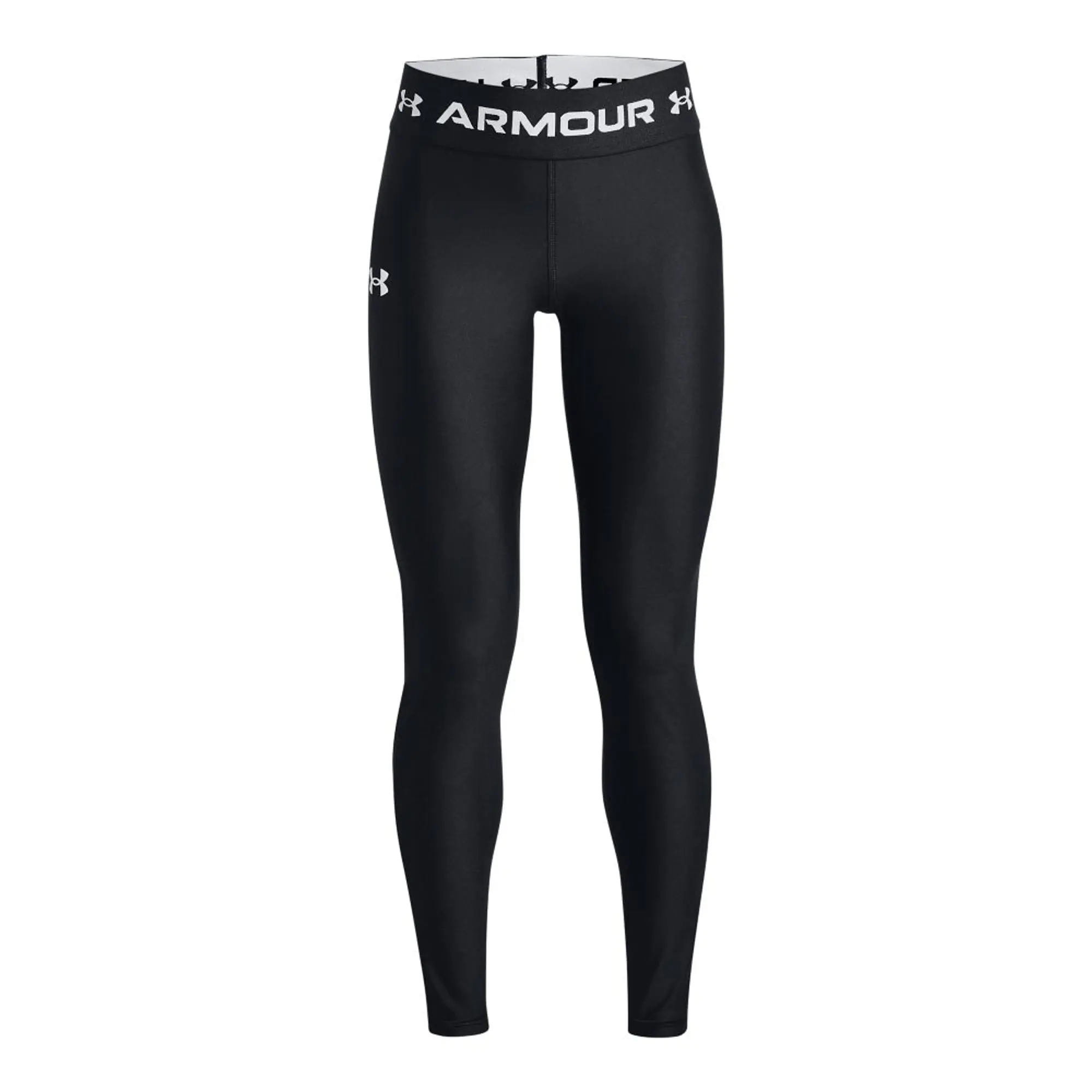 Under Armour Girls' HeatGear® Leggings Black / White YXS (48 - 50 in)